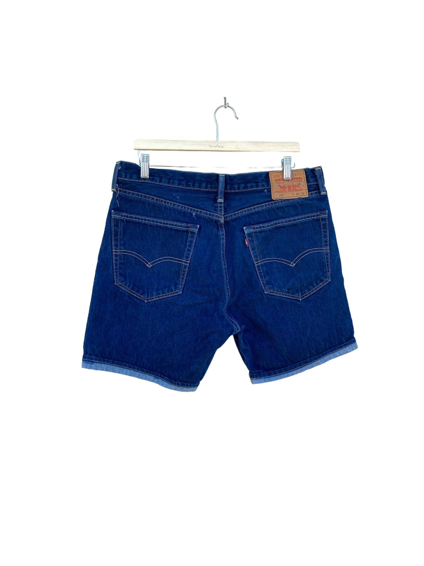 Vintage Levi’s 505 dark washed short jeans