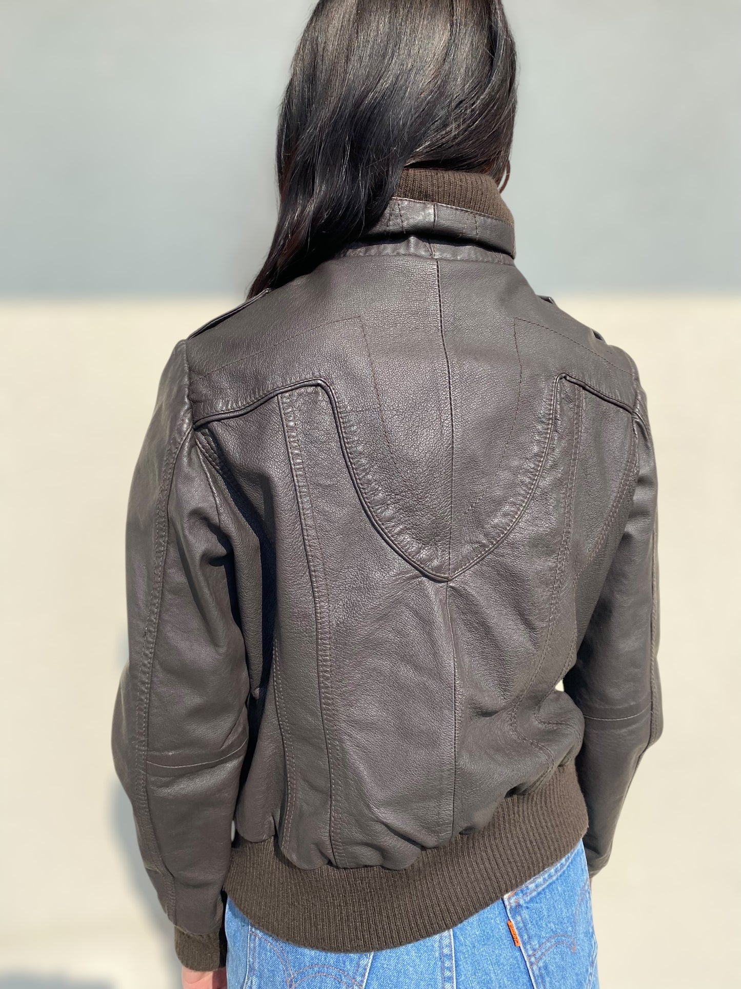Brown vintage Yessica leather jacket