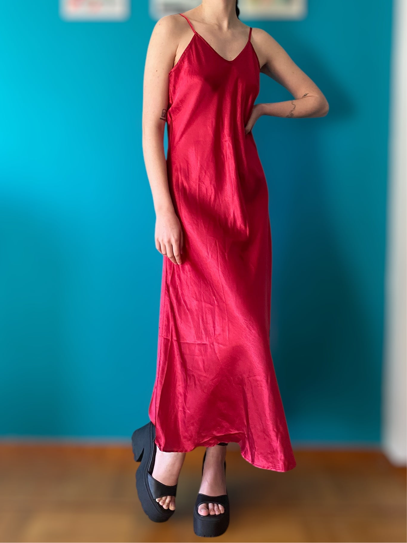 Maxi silk dress