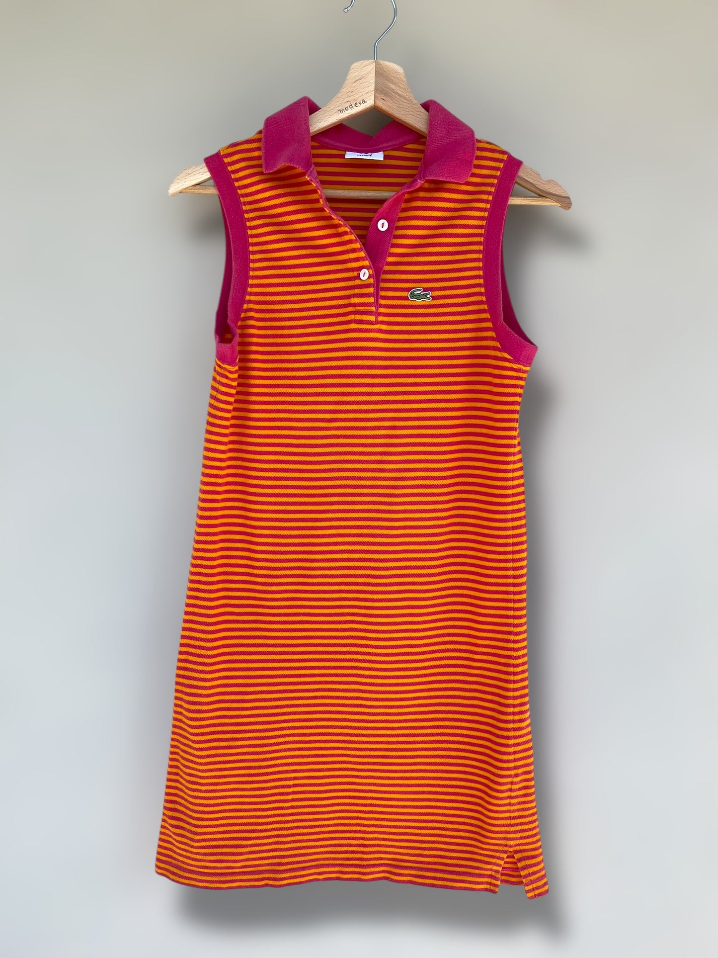 Lacoste vintage striped polo mini dress