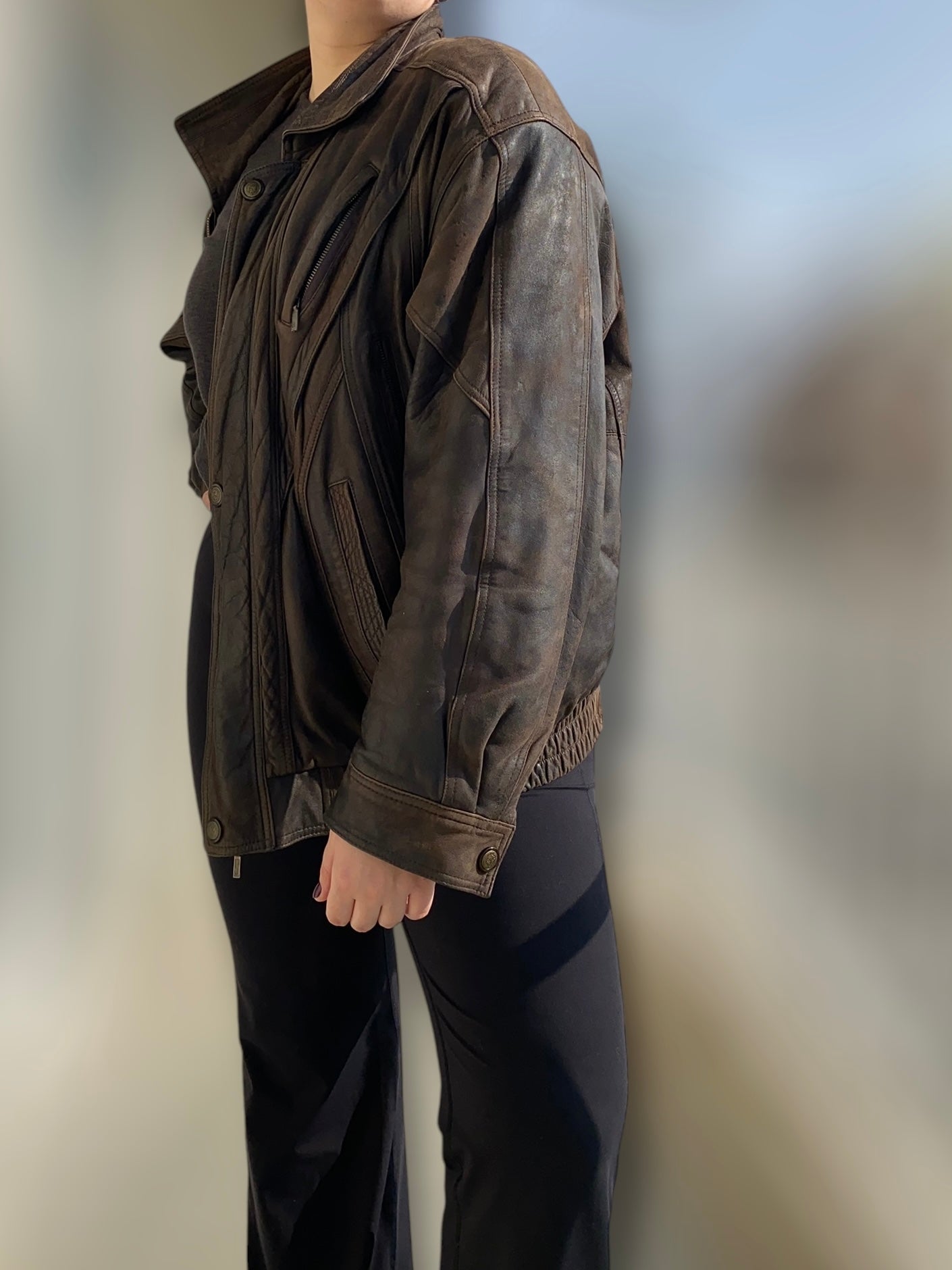 Dusty brown vintage CANDA bomber jacket
