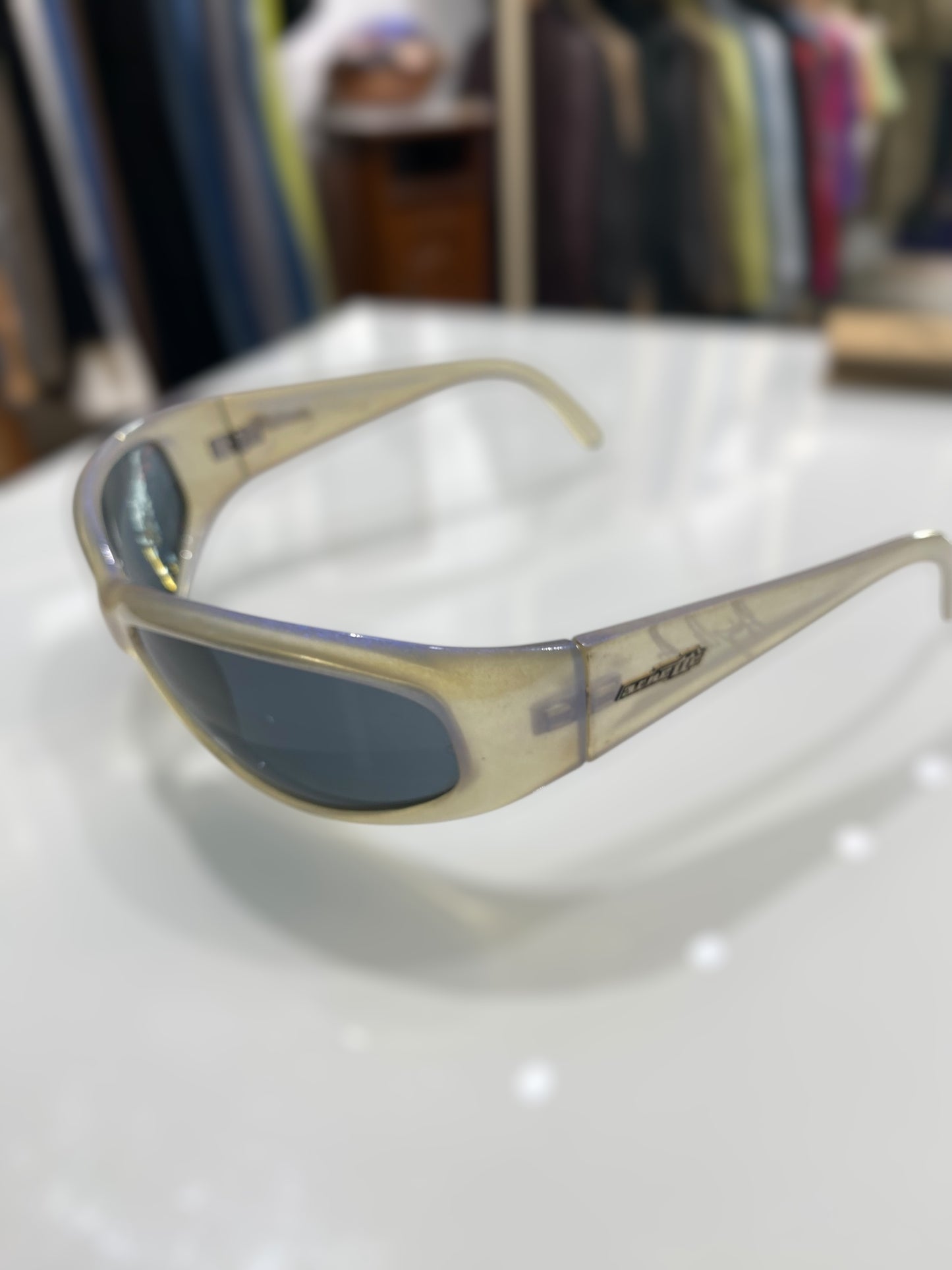 Deadstock vintage Arnette Catfish iridescent sunglasses