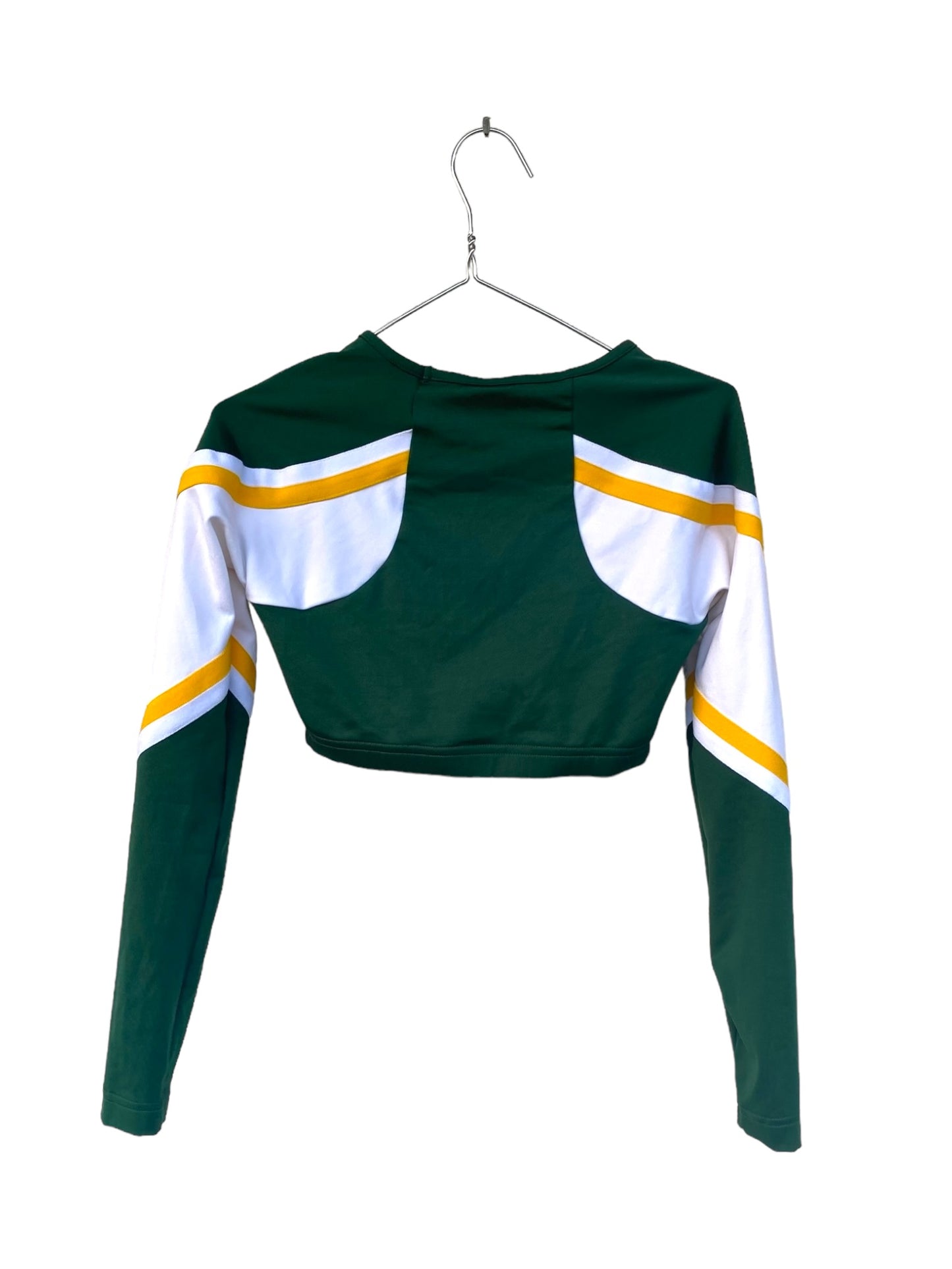 90s American green cheerleading crop top