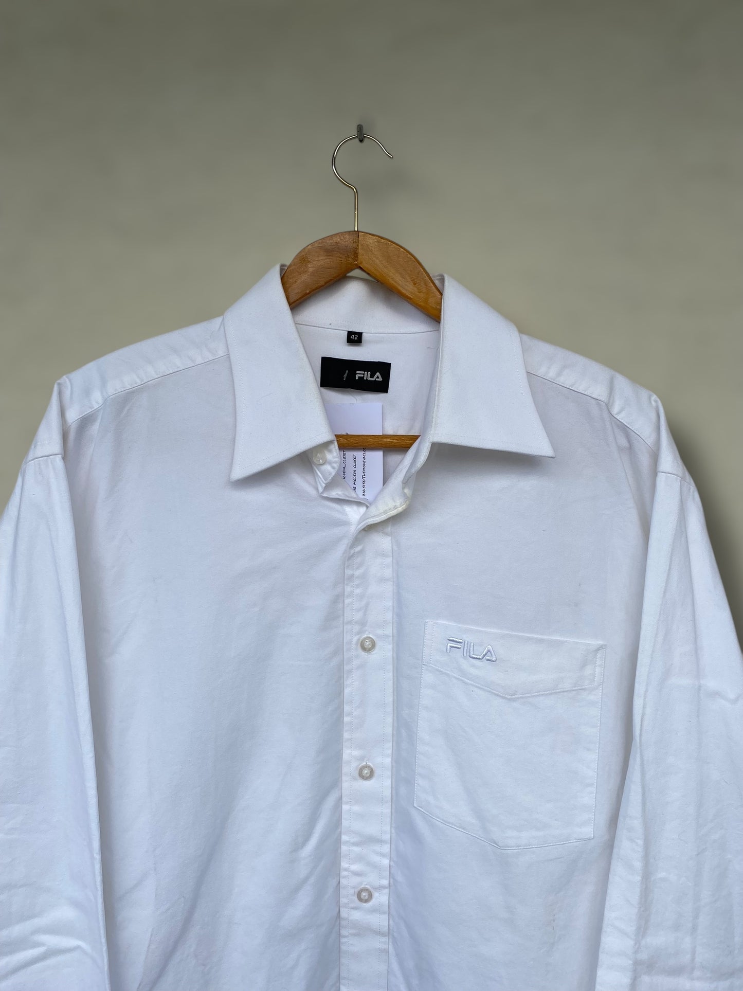 Fila vintage heavy cotton white shirt