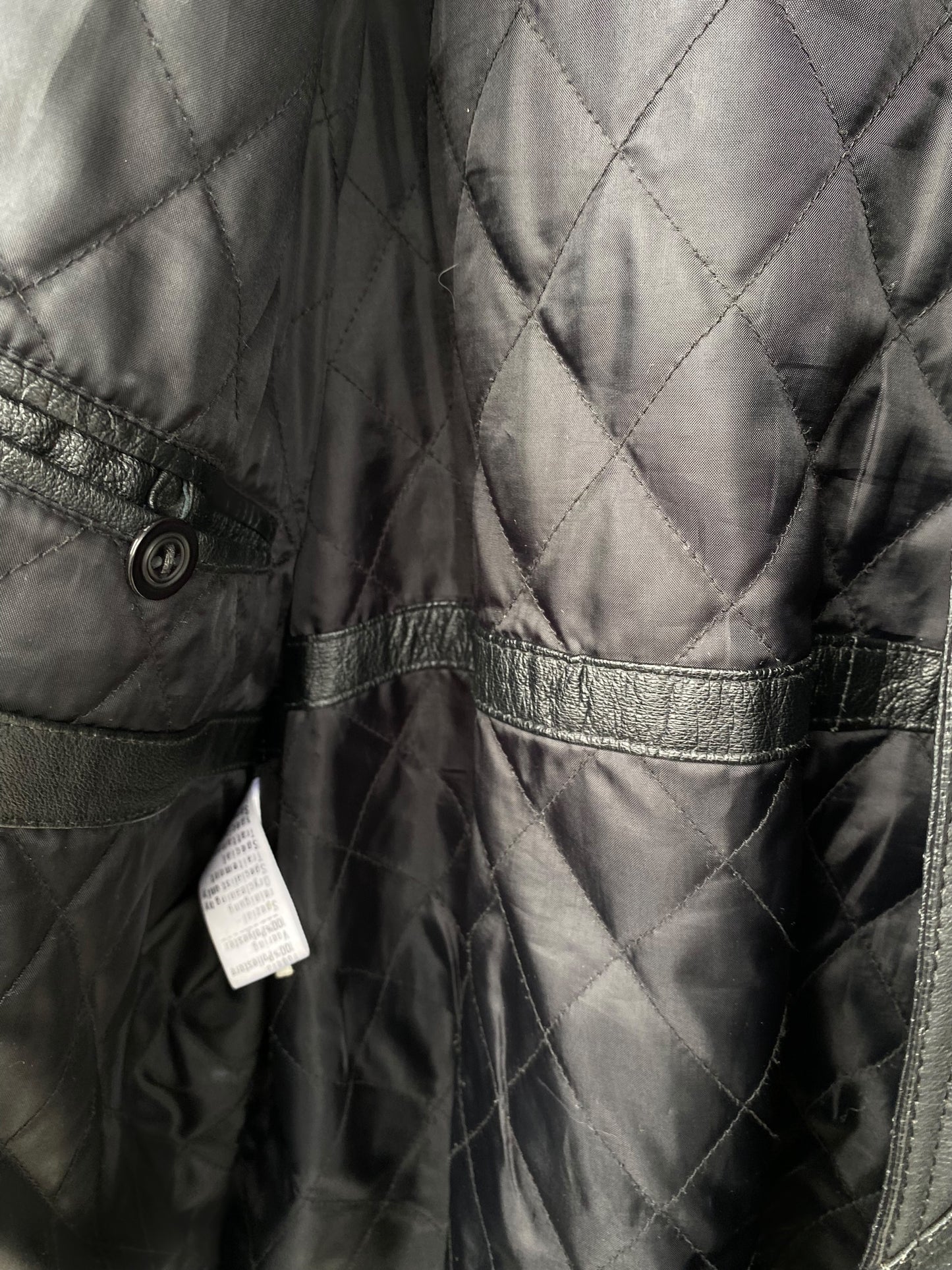 90s vintage black leather jacket