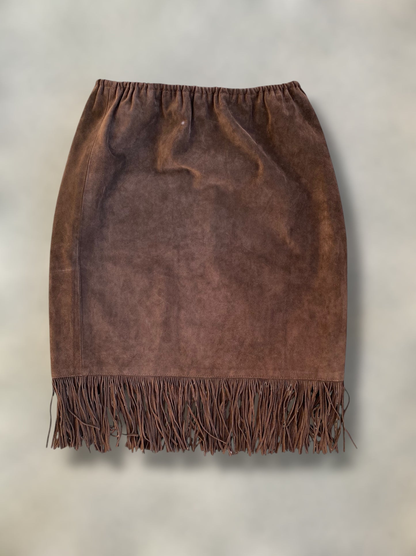 Vintage western suede leather skirt