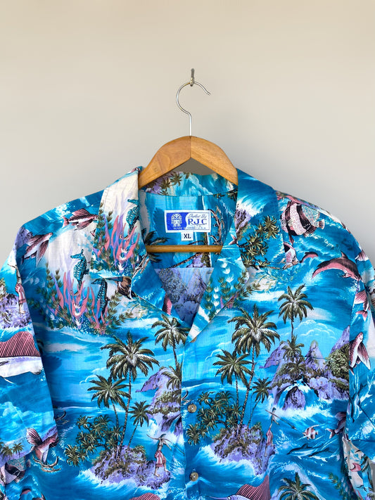 “Hawaiian bottom” vintage original Hawaiian Shirt