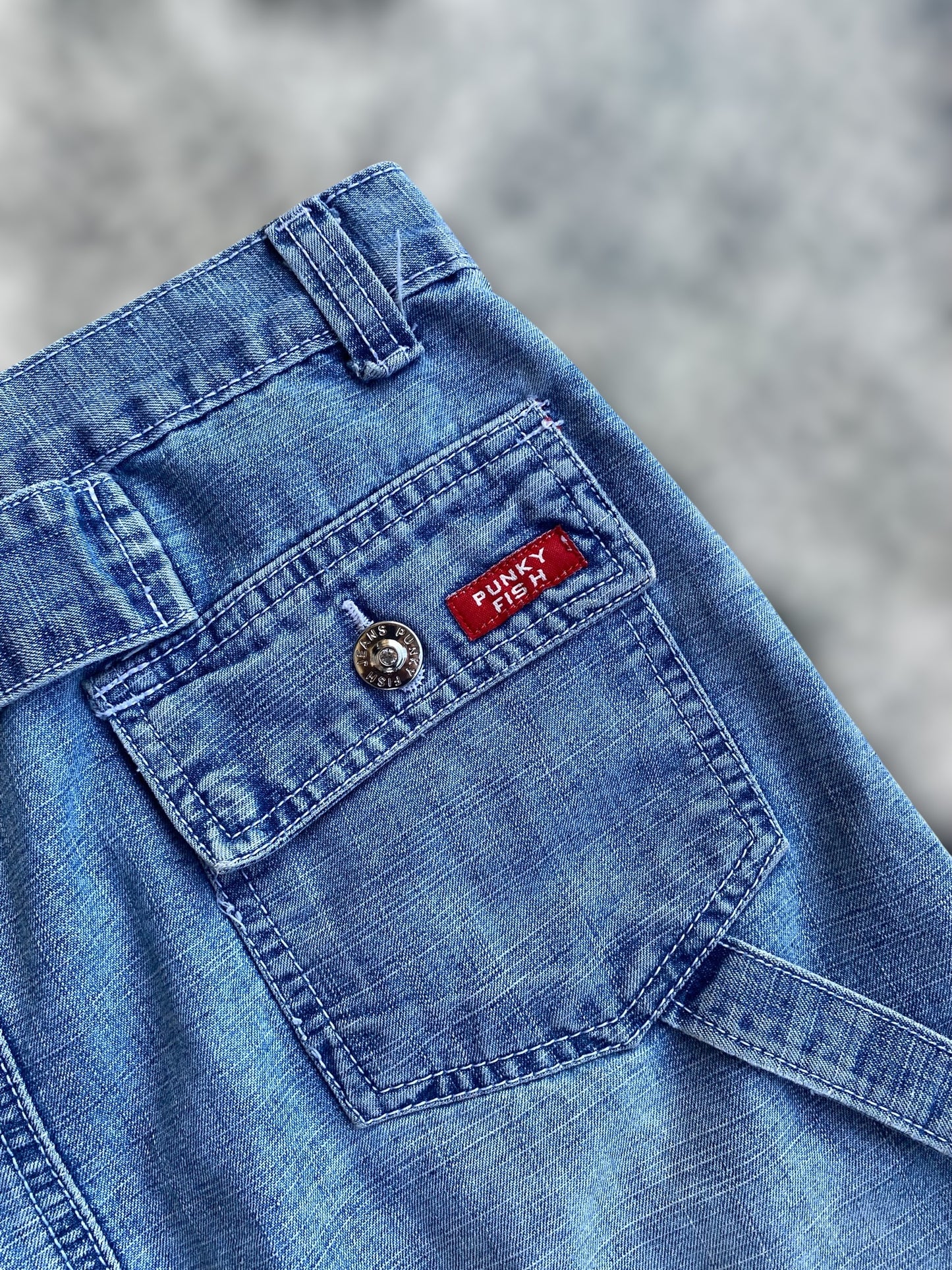 Vintage cargo Jean skirt