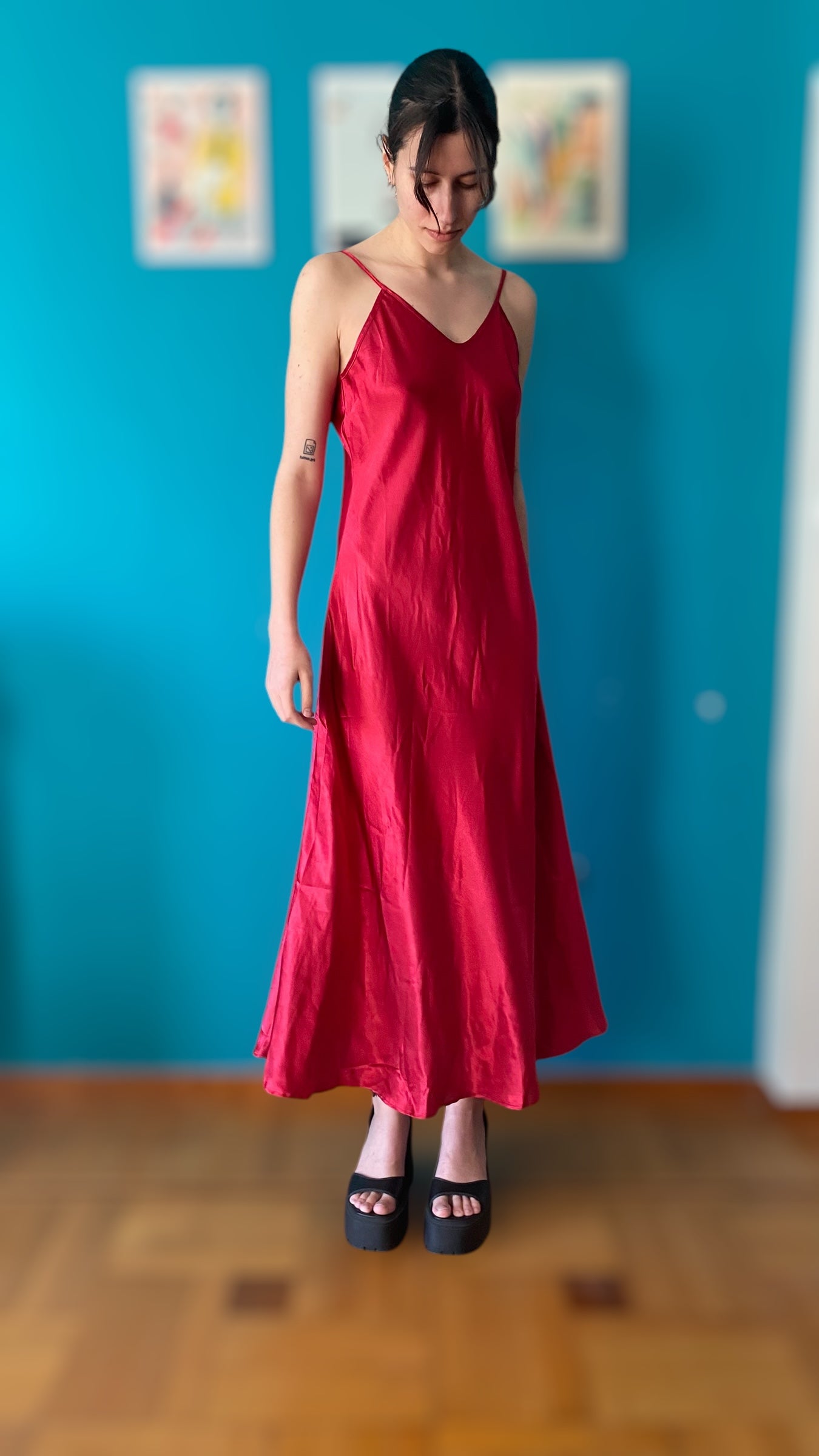 Maxi silk dress