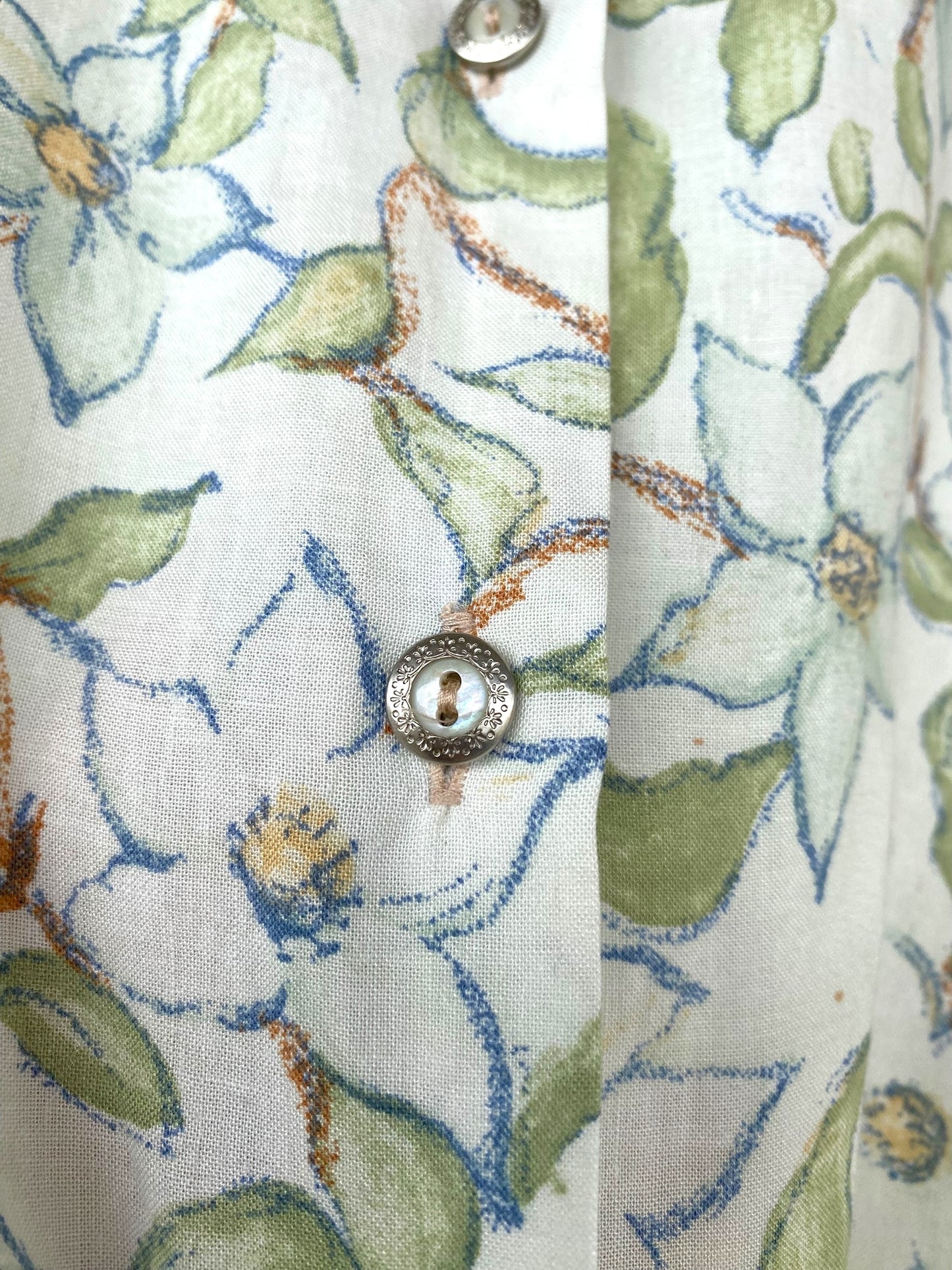 “Flowers fence” vintage crop shirt