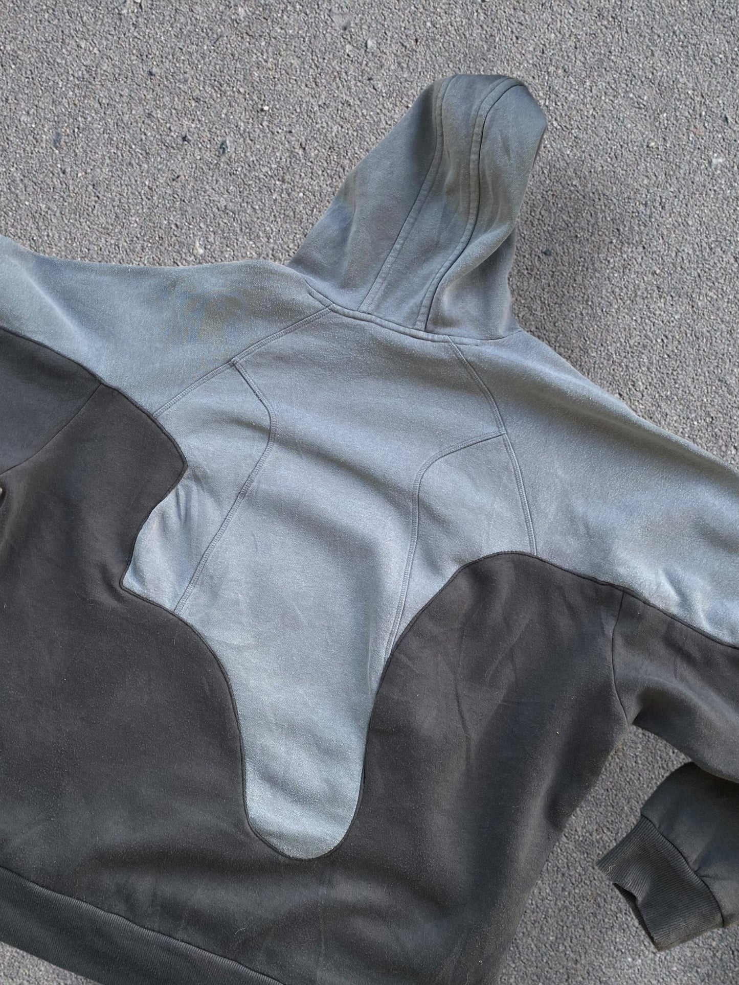 Adidas reworked grey hoodie