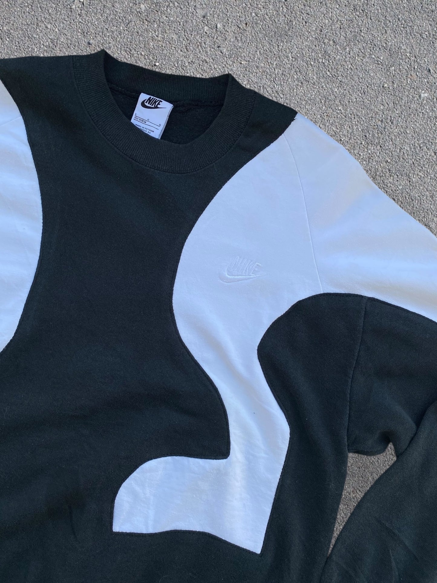 Nike reworked black and white sweatshirt