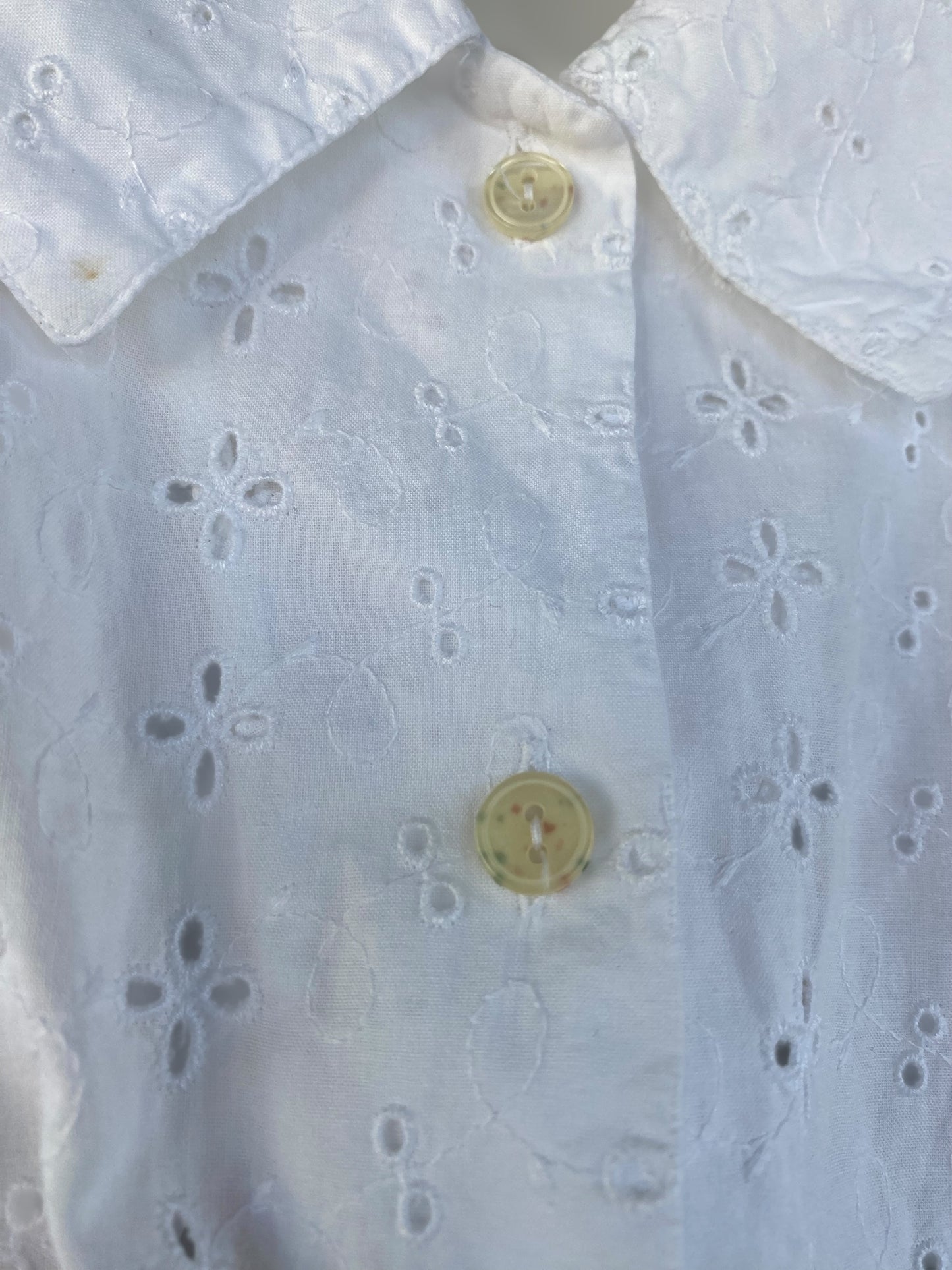 Vintage white classic cropped shirt