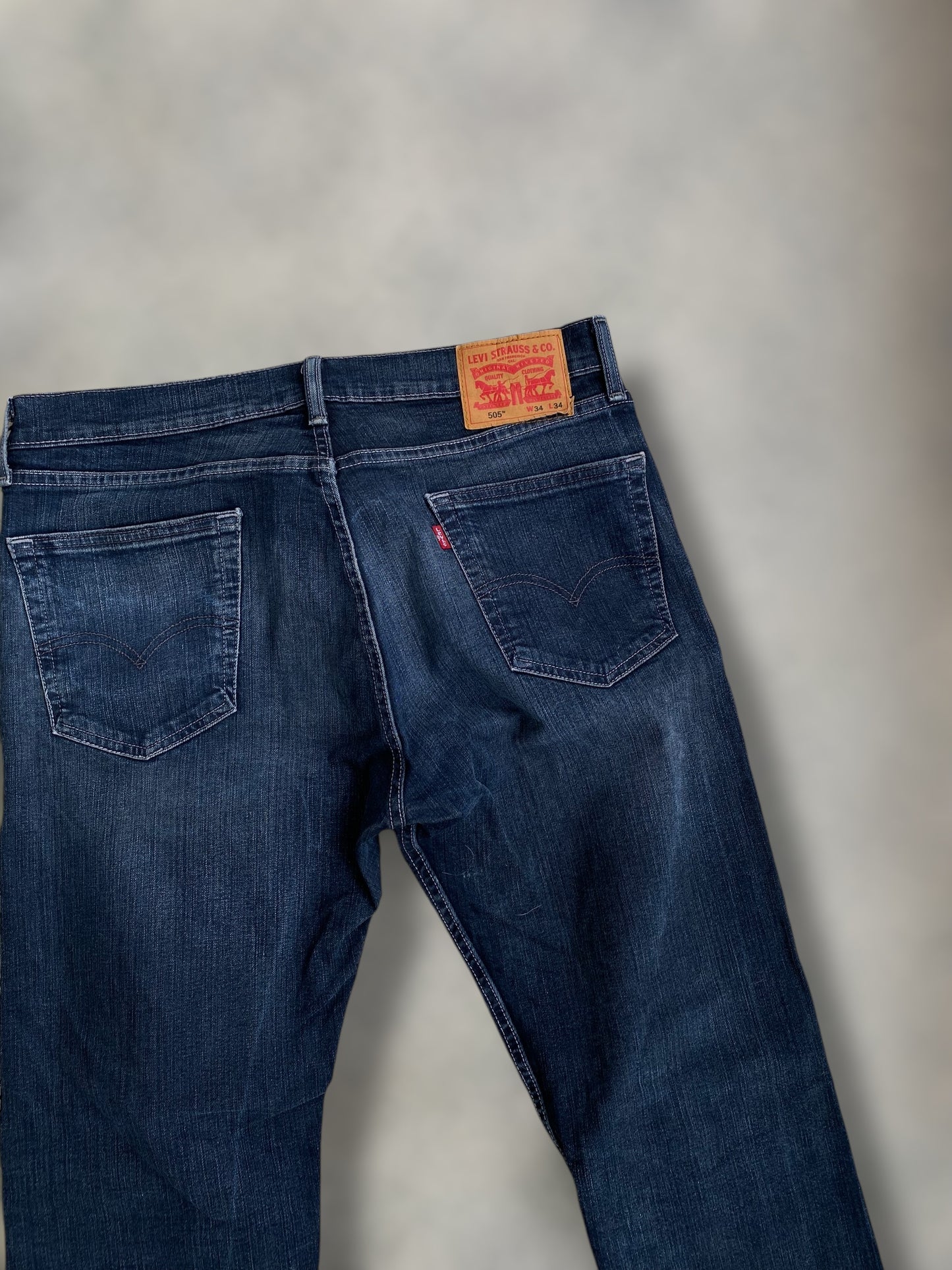 Levi’s 505 dark washed jeans