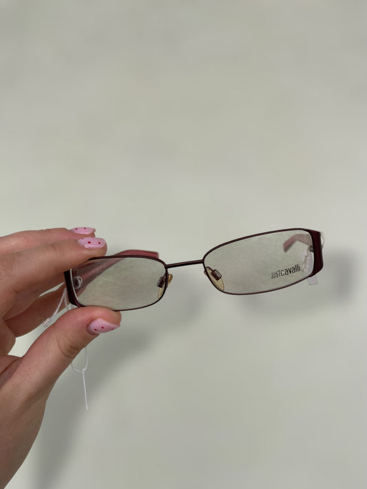 Just Cavalli dark pink 00s eyeglasses