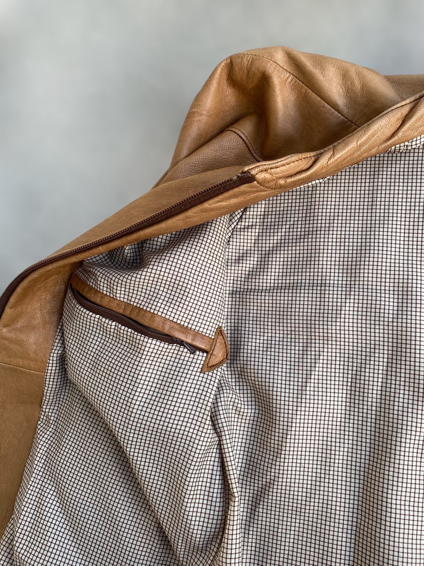 Camel vintage leather jacket