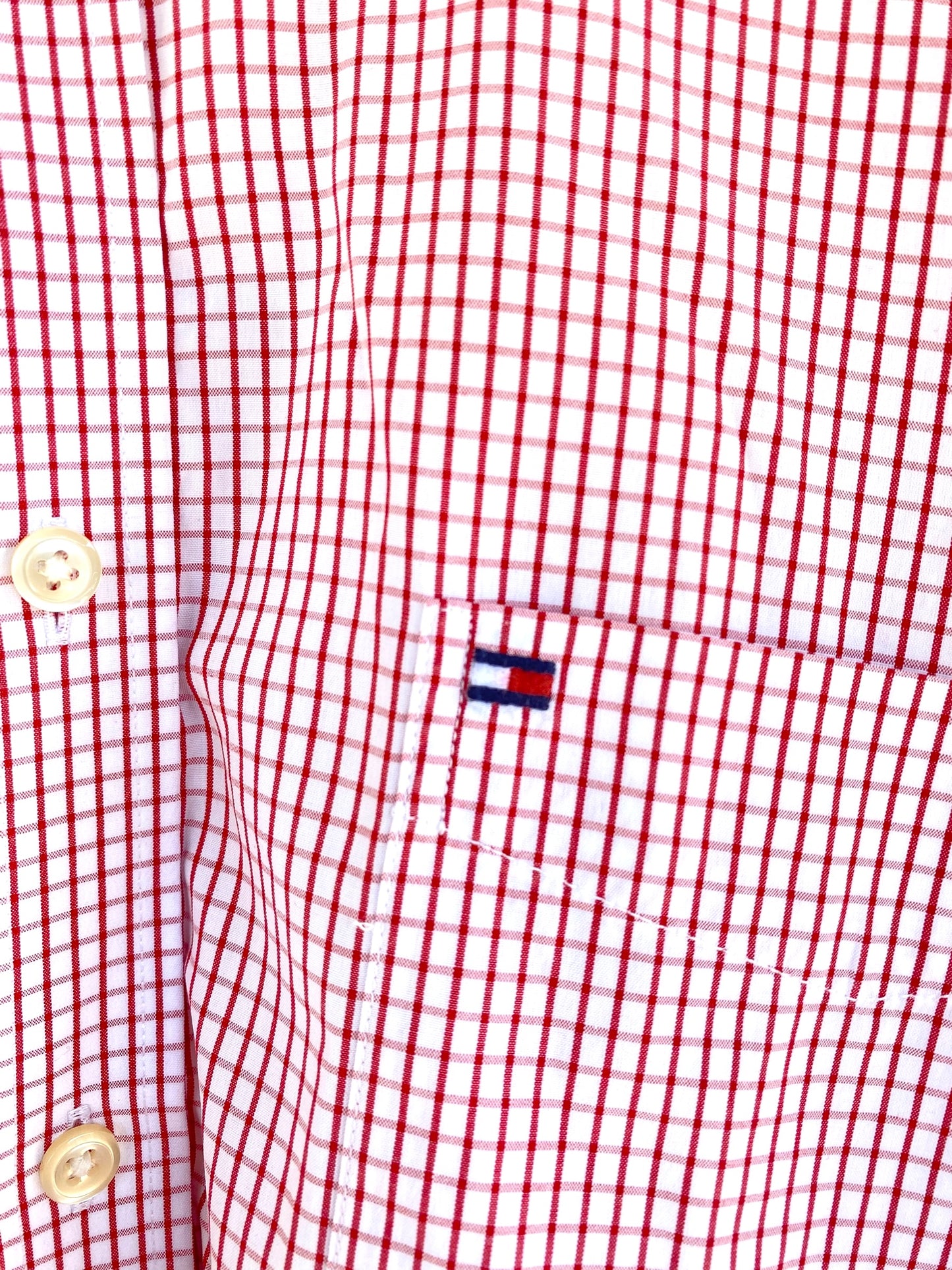 Tommy Hilfiger checkered red with white shirt