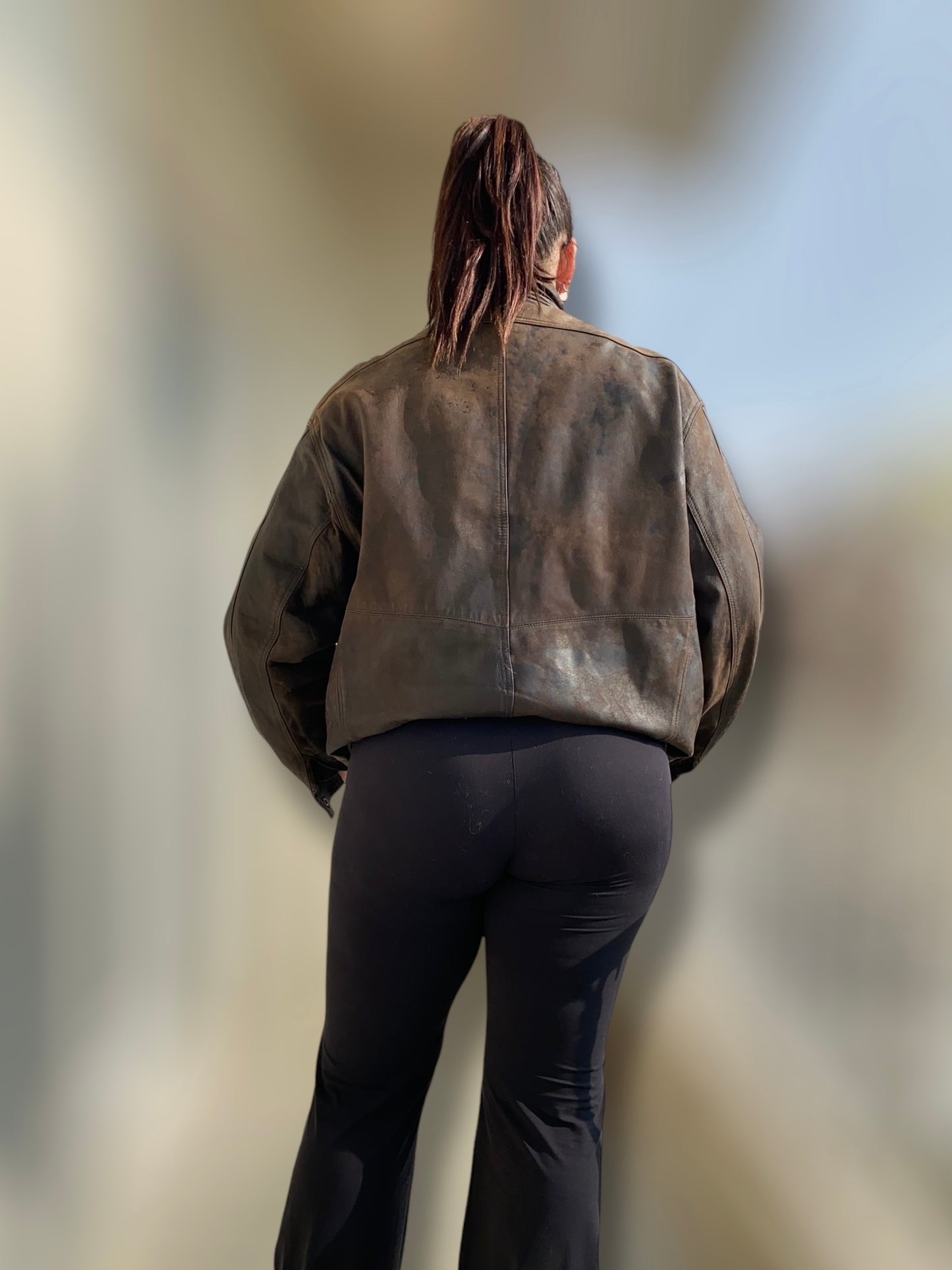 Dusty brown vintage CANDA bomber jacket