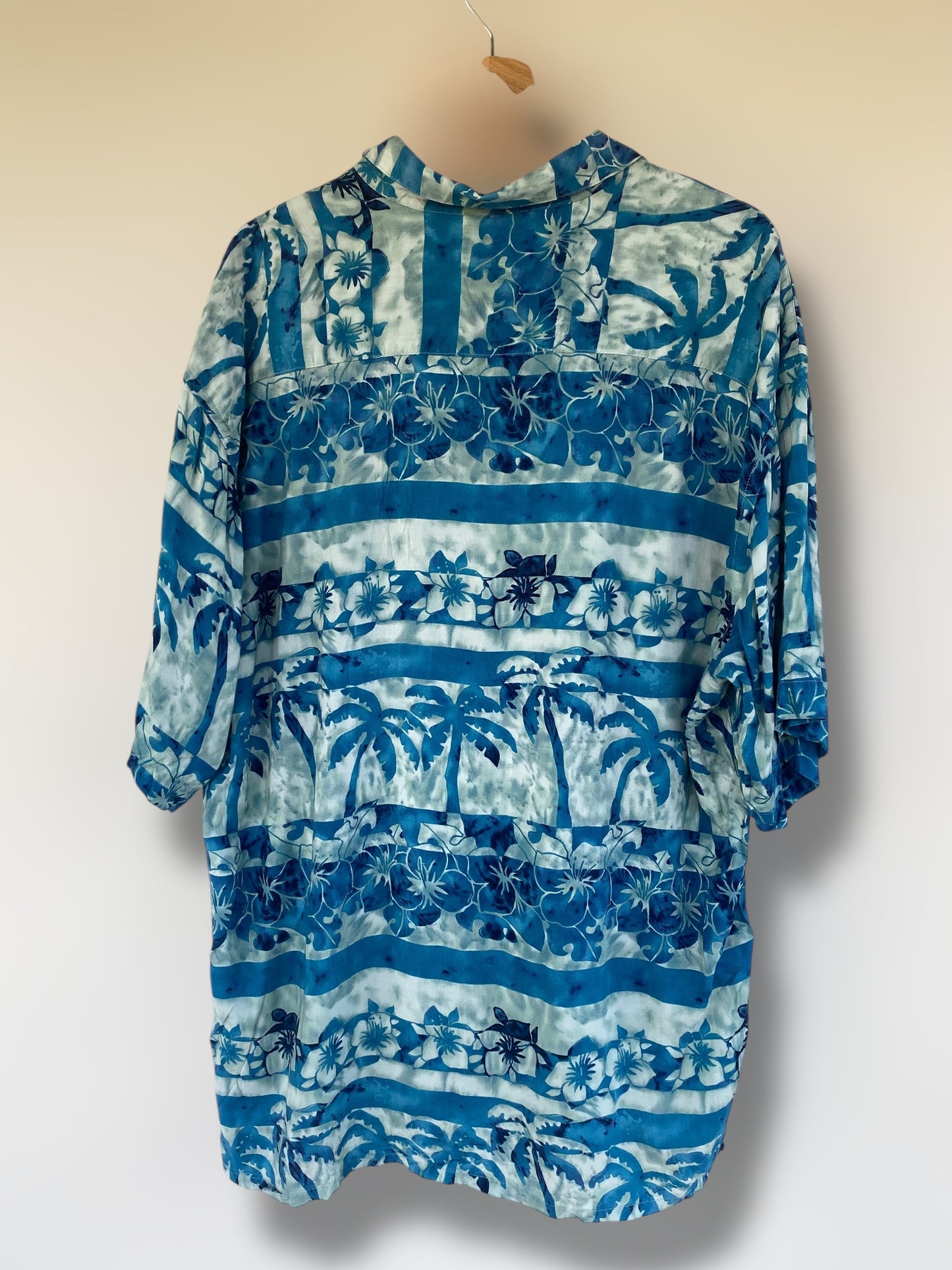 Mixed blues Hawaiian shirt