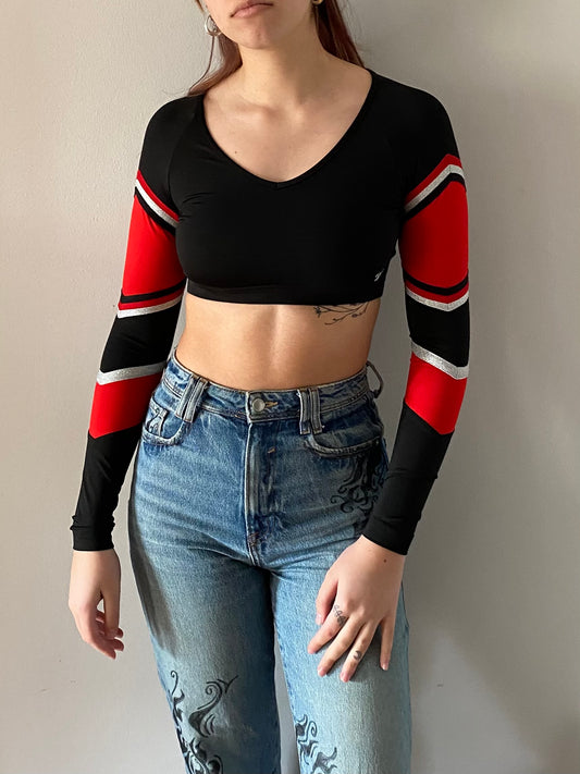 90s American cheerleader crop top