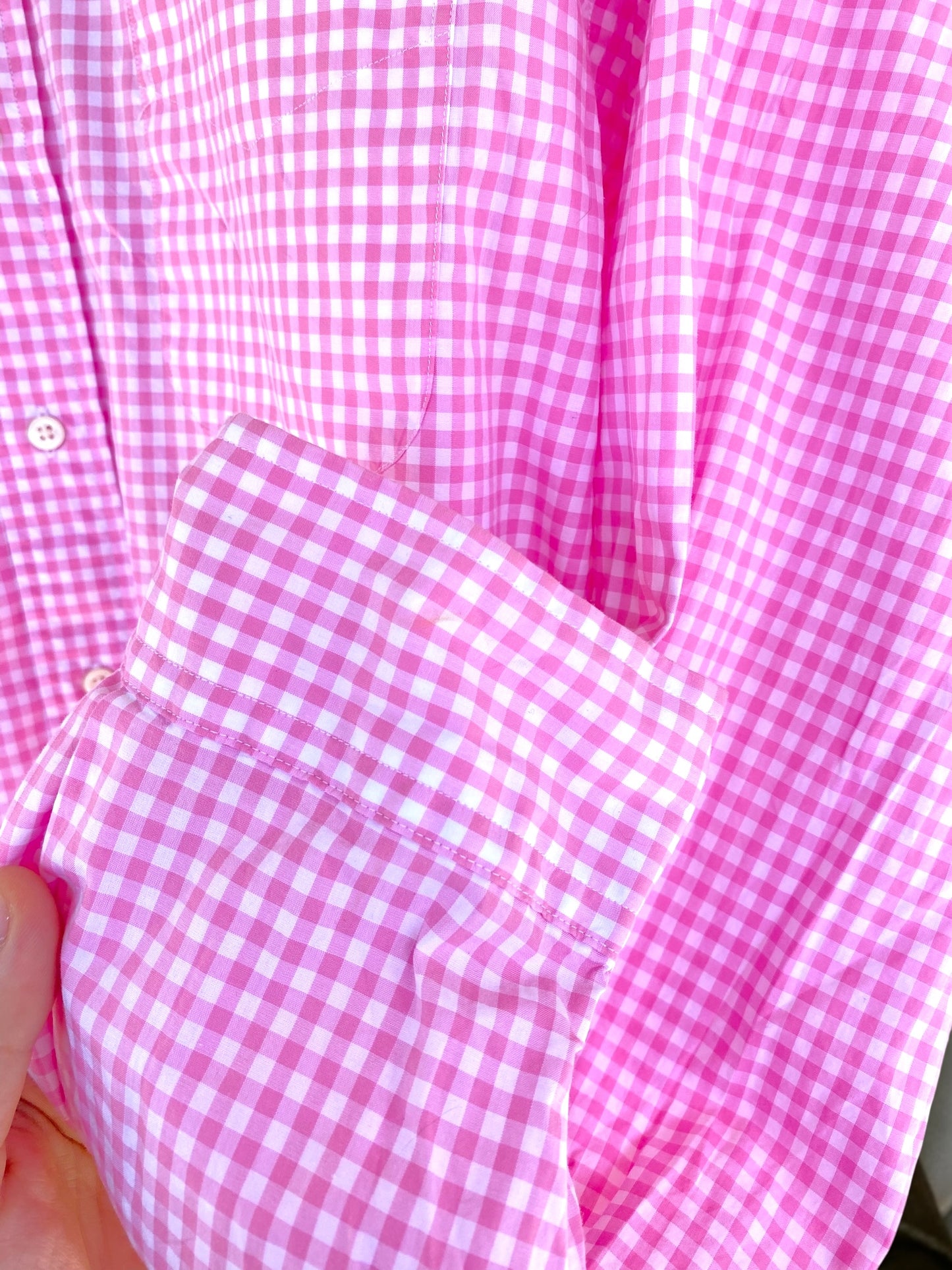 Ralph Lauren pink checkered shirt