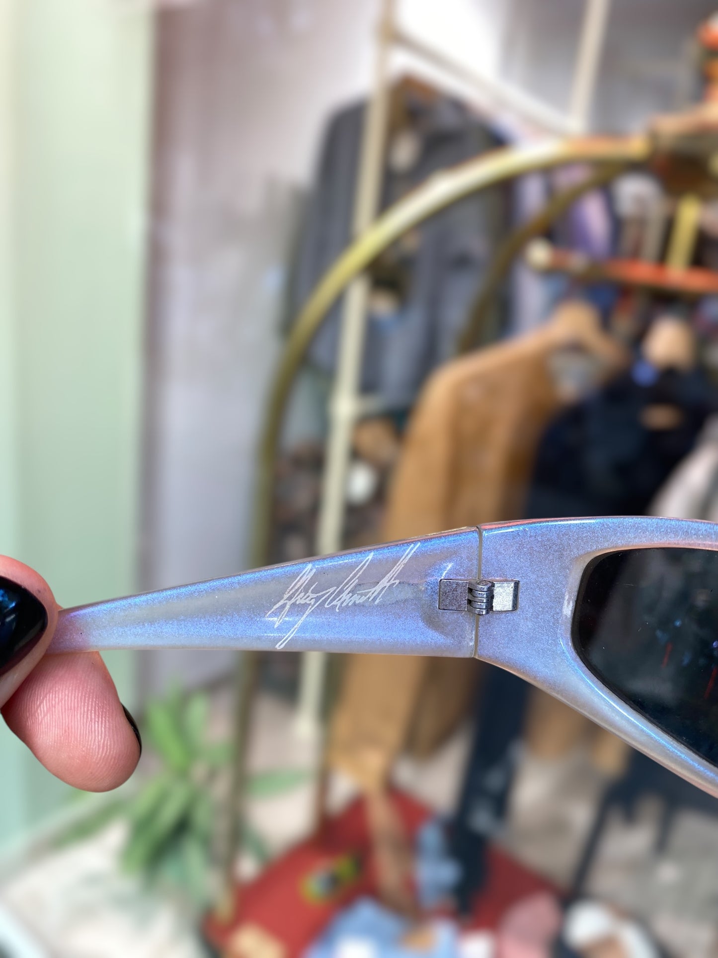 Deadstock vintage Arnette Catfish iridescent sunglasses