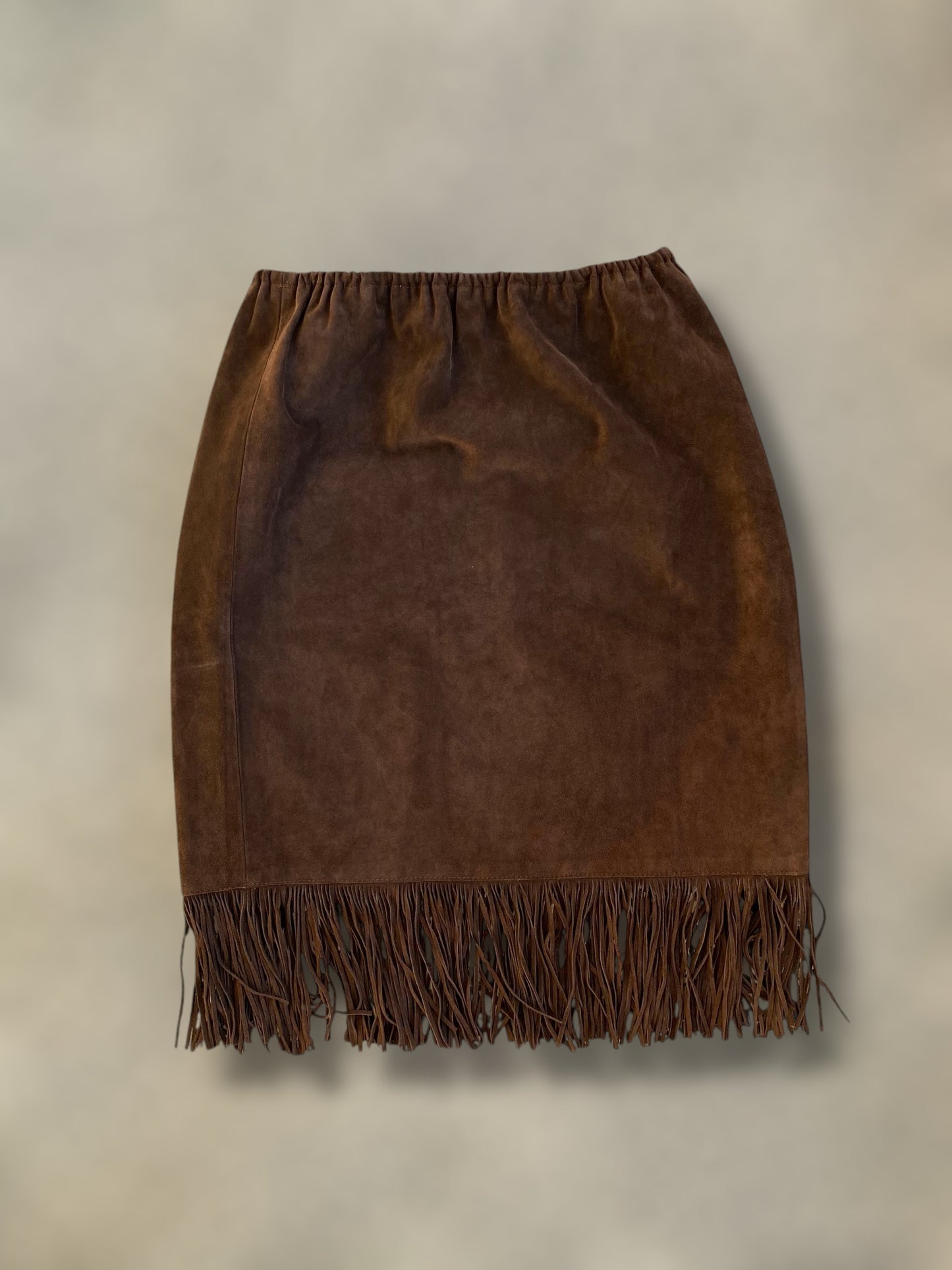 Vintage western suede leather skirt