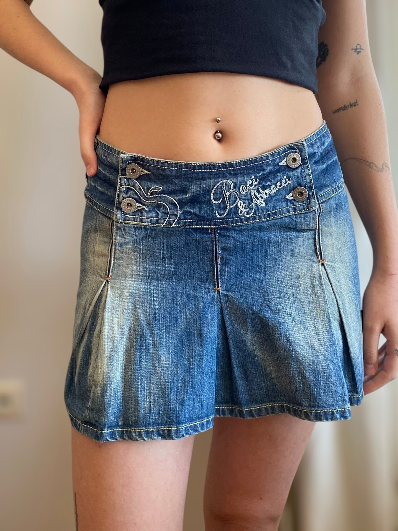00s queen jeans mini skirt