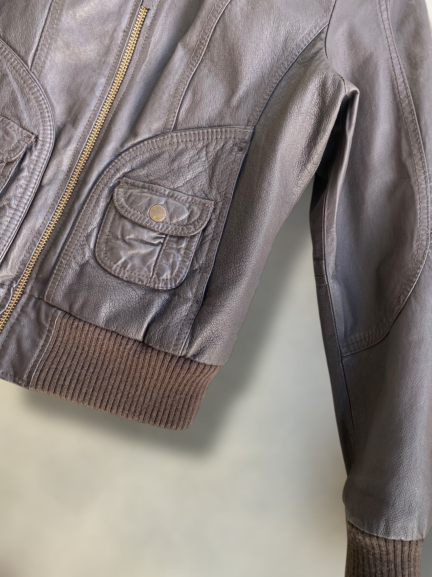 Brown vintage Yessica leather jacket