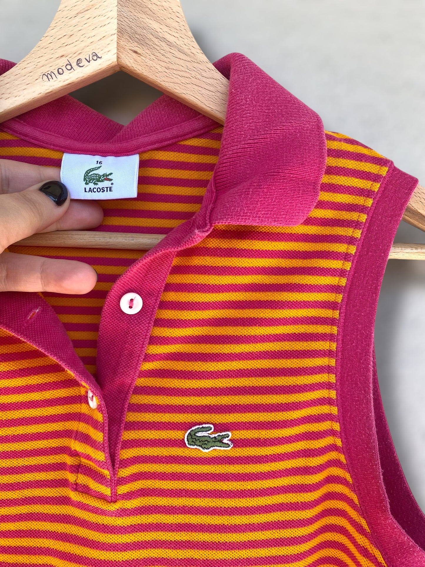 Lacoste vintage striped polo mini dress