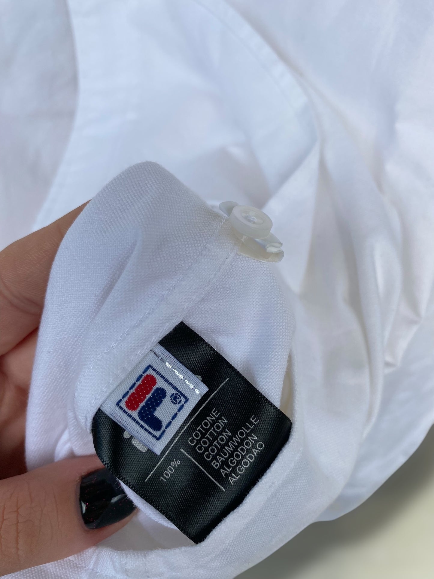 Fila vintage heavy cotton white shirt