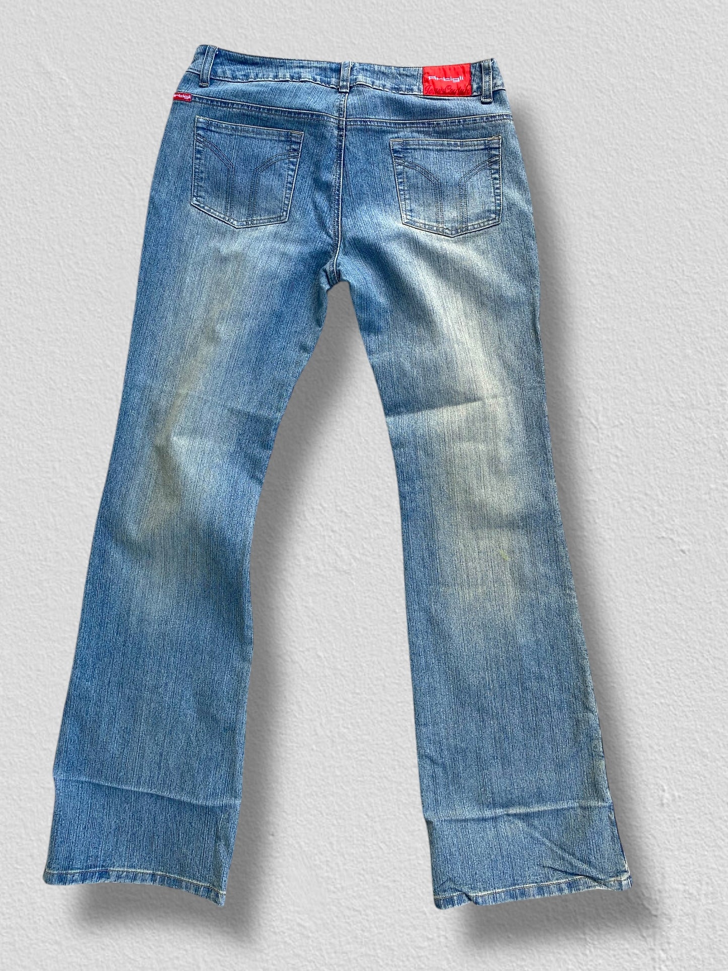 Y2K embroidered low waisted jeans
