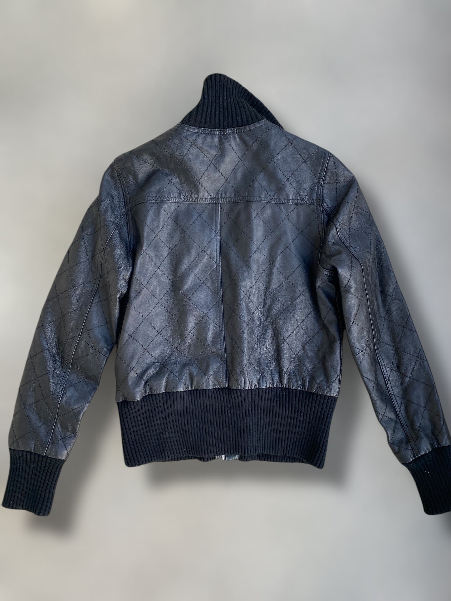 Black vintage leather jacket
