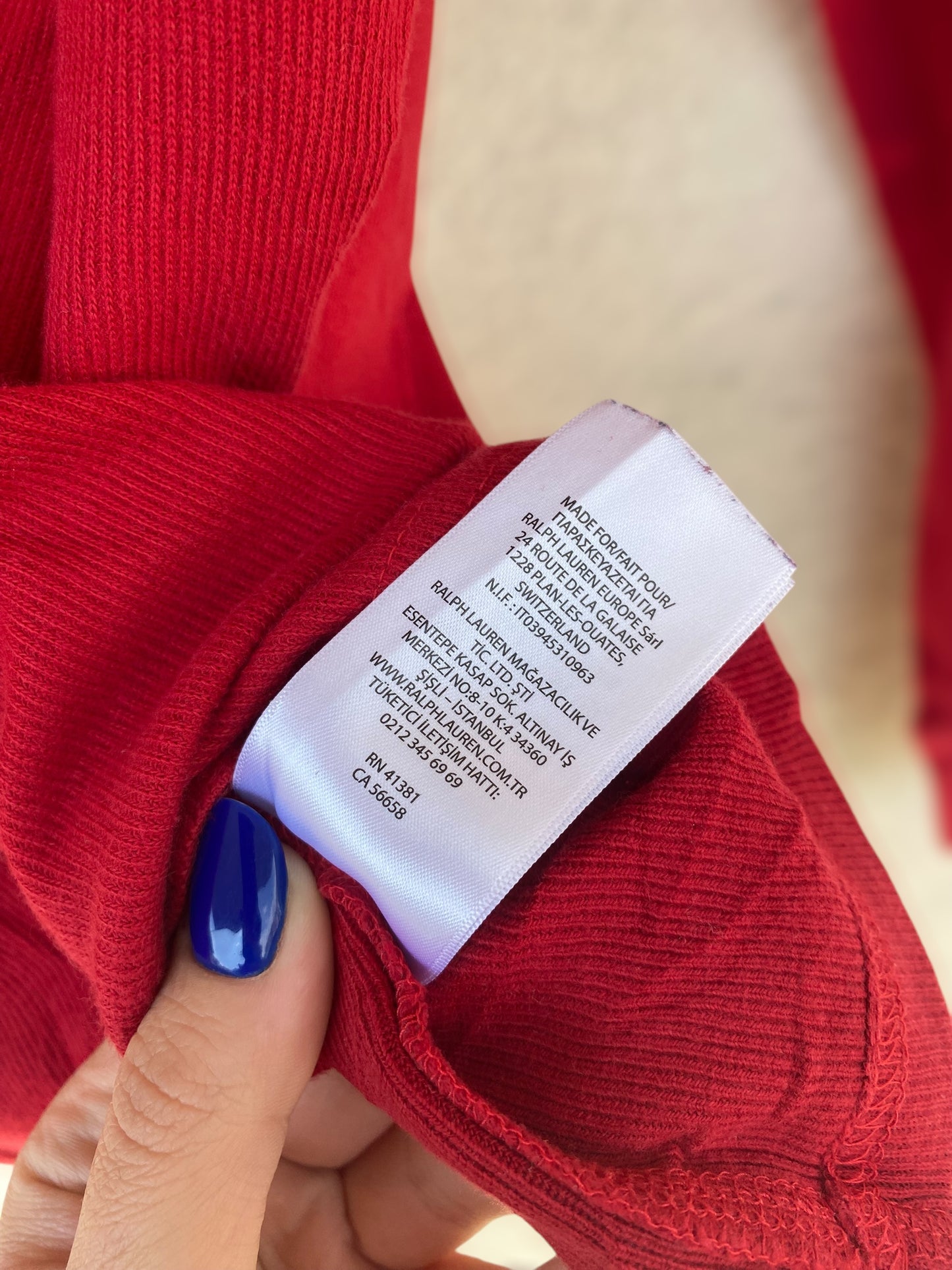 Red Ralph Lauren cotton sweater