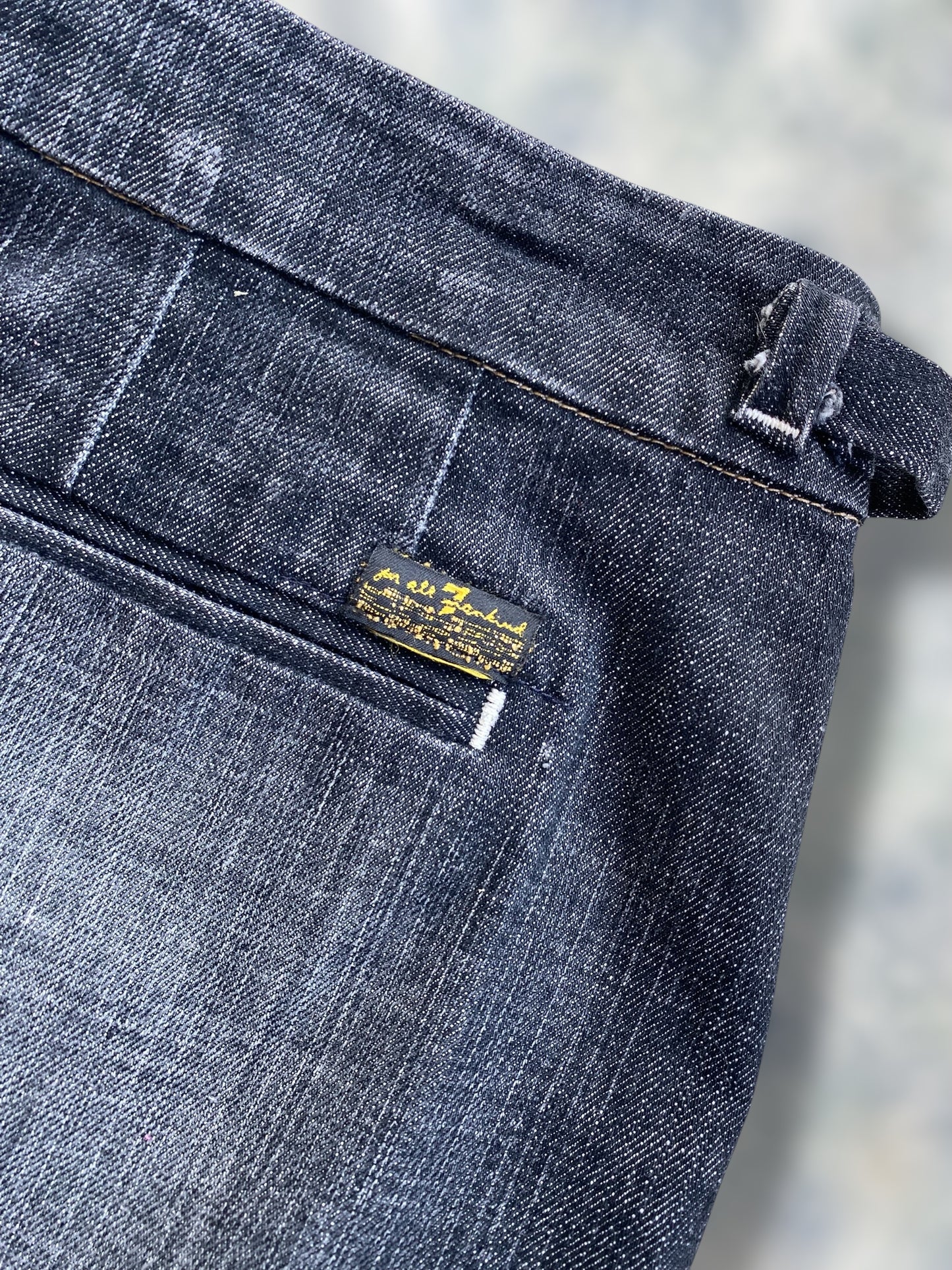00s mini dark grey jean skirt
