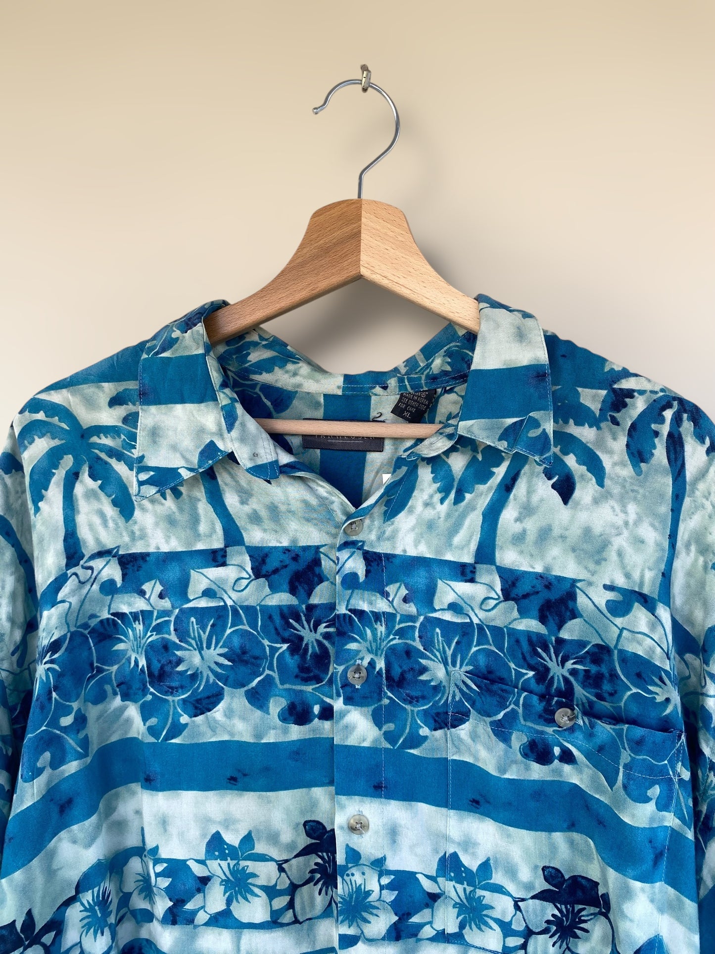 Mixed blues Hawaiian shirt