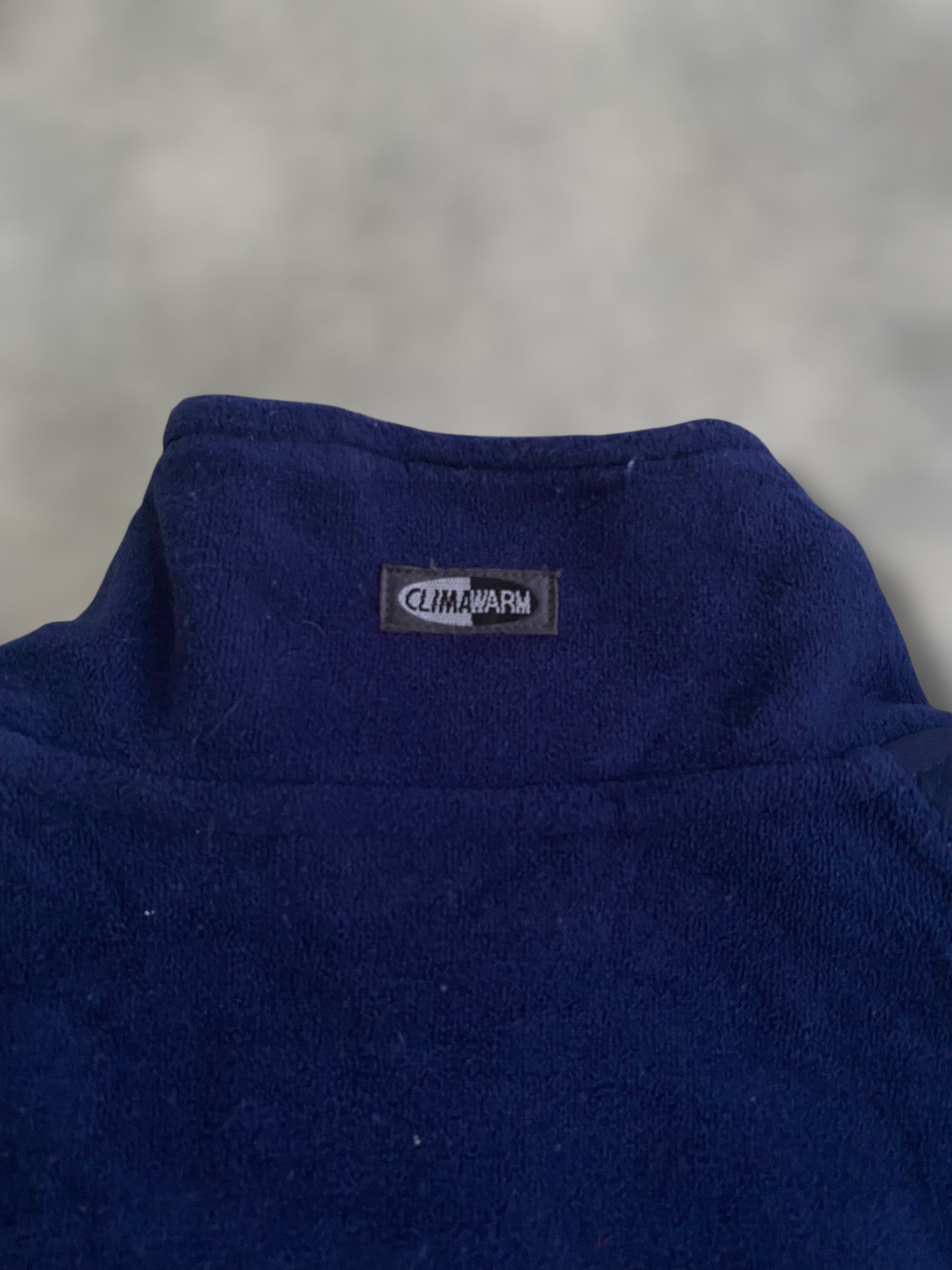 90s Adidas climawarm blue fleece track jacket