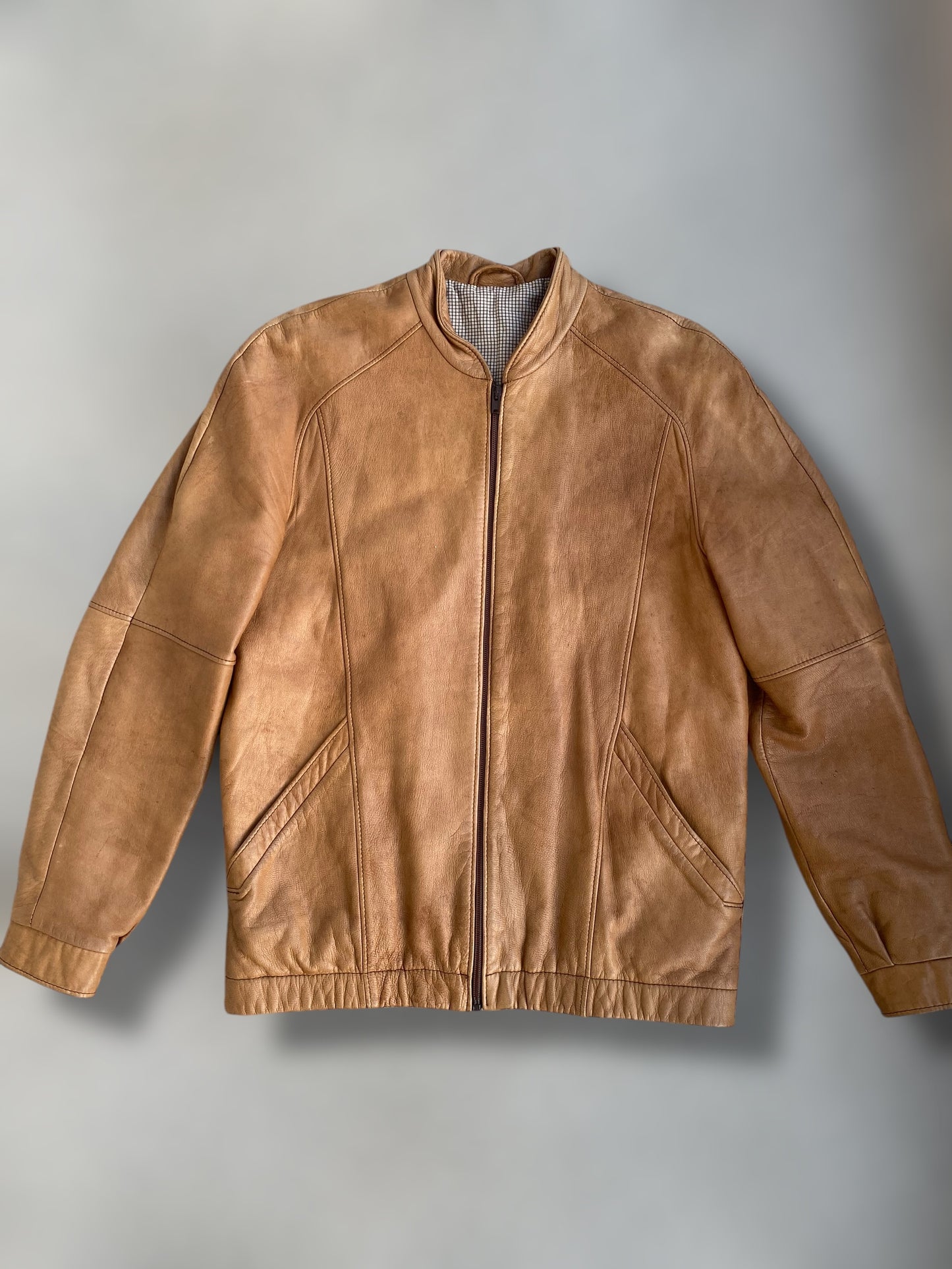 Camel vintage leather jacket