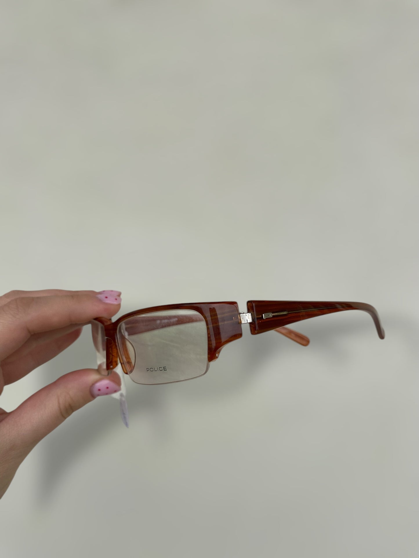 Police soft brown eyeglasses