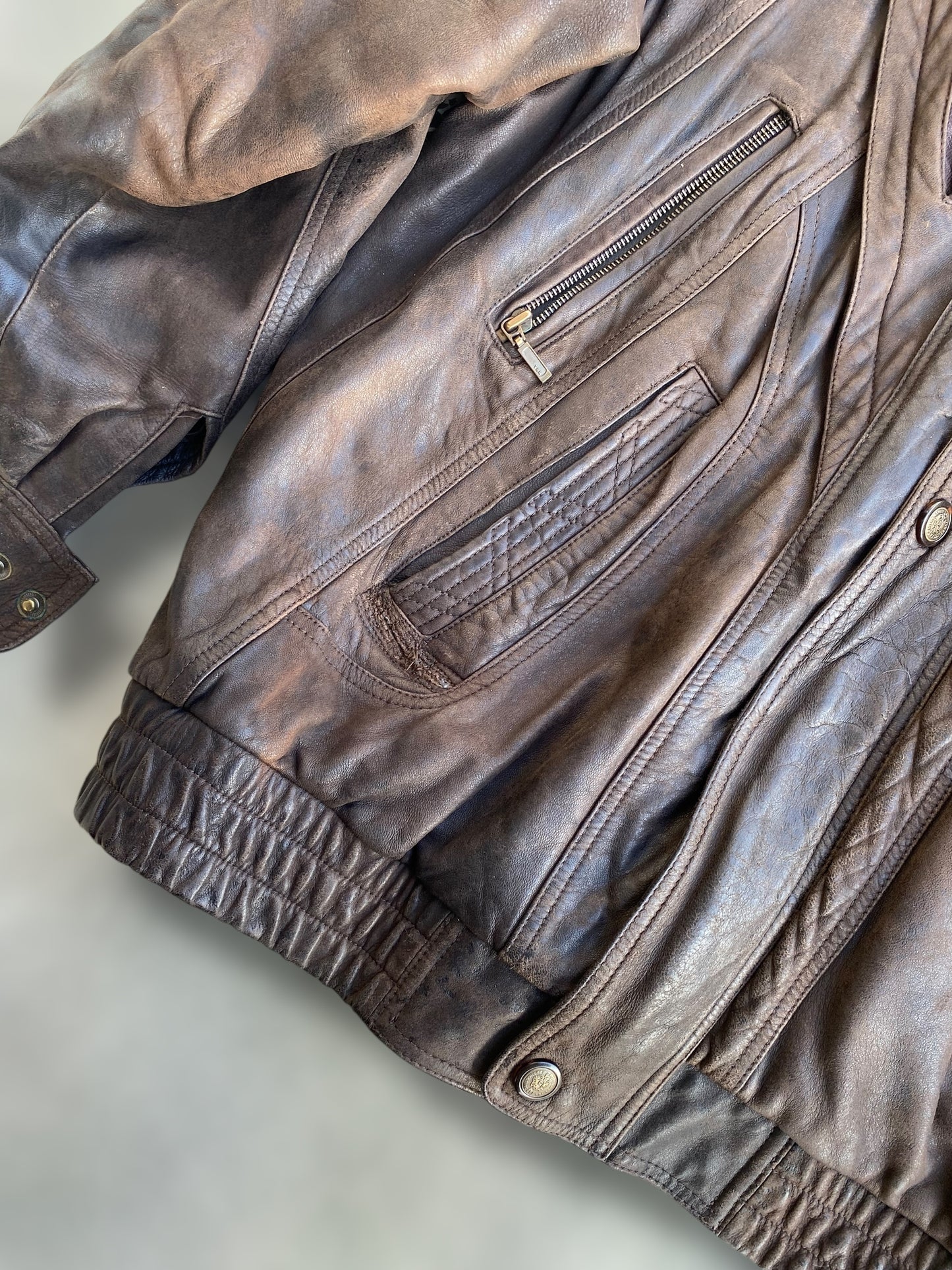 Dusty brown vintage CANDA bomber jacket