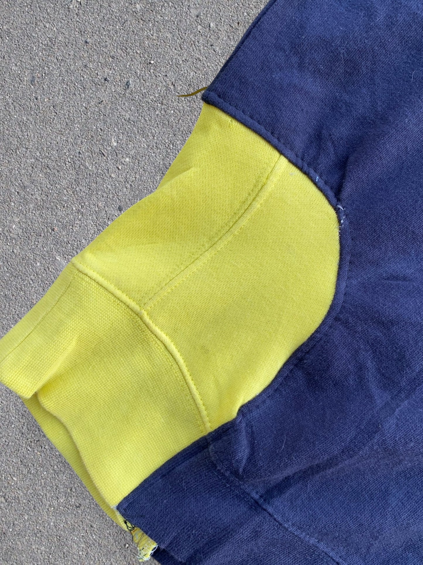 Nike reworked sweatshirt in dark blue with yellow