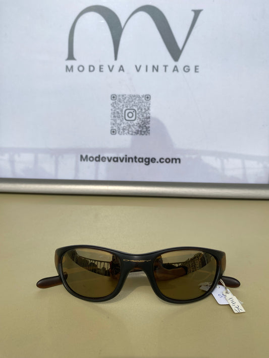 Oakley vintage sunglasses with brown frames and gold lenses