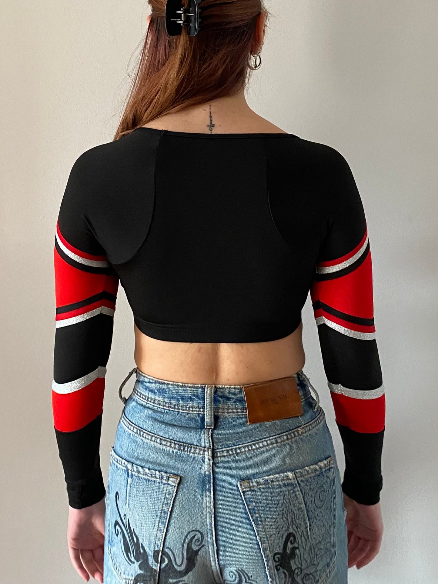 90s American cheerleader crop top