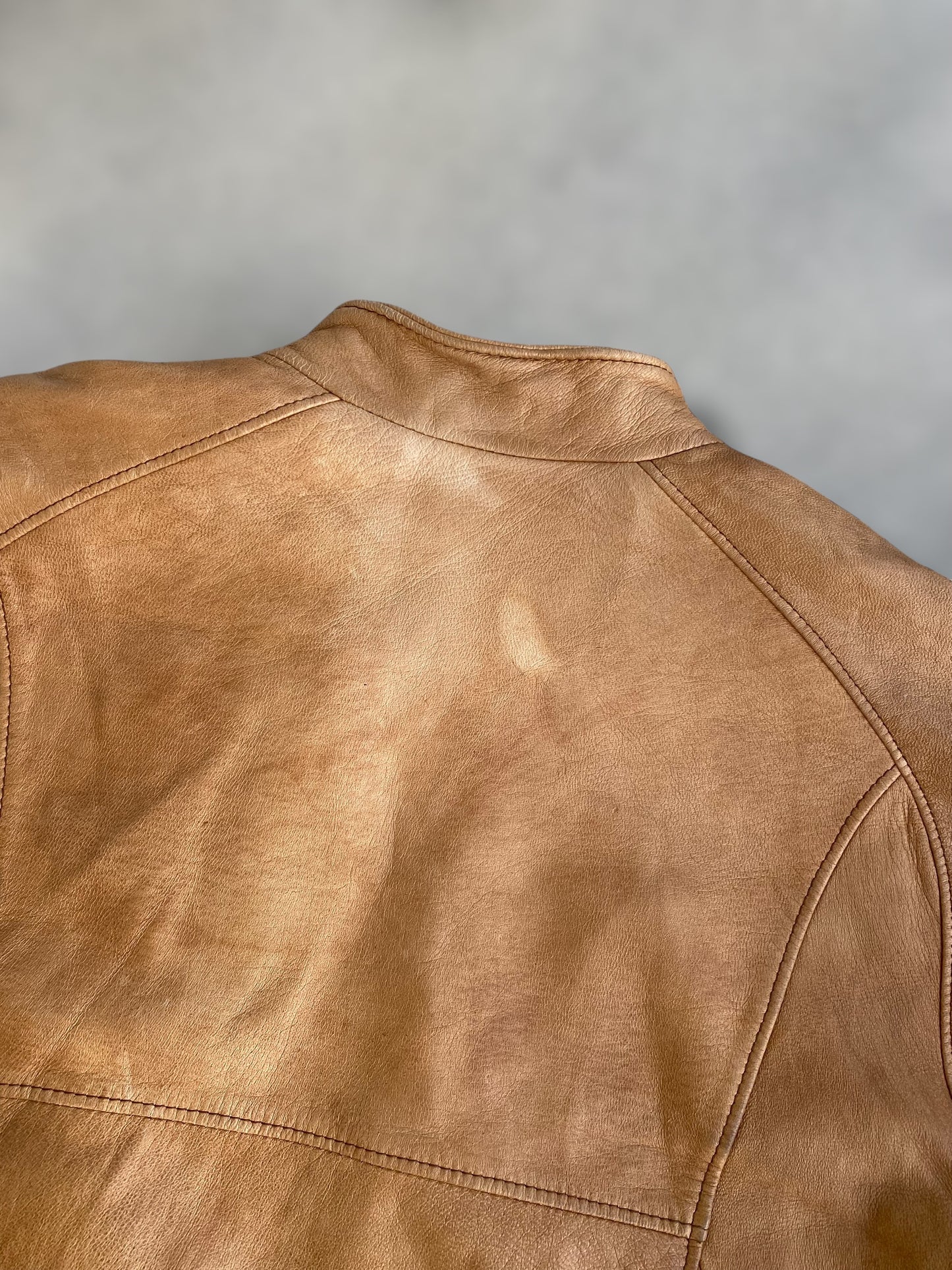 Camel vintage leather jacket