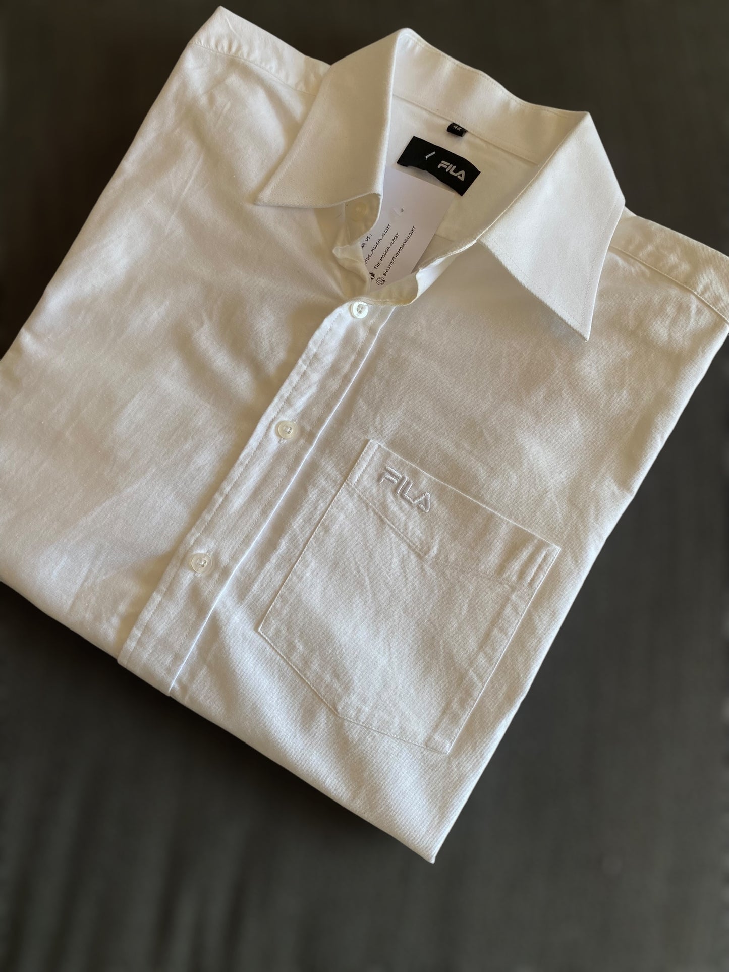Fila vintage heavy cotton white shirt