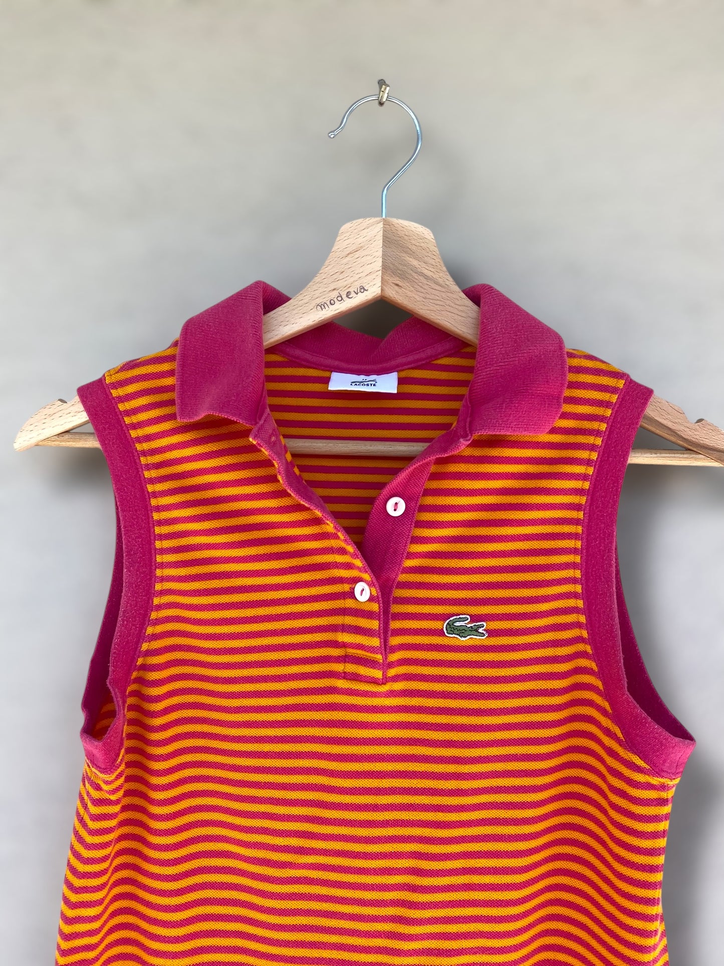 Lacoste vintage striped polo mini dress