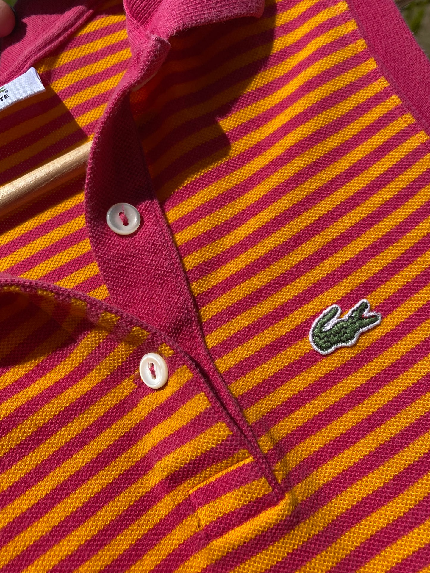 Lacoste vintage striped polo mini dress