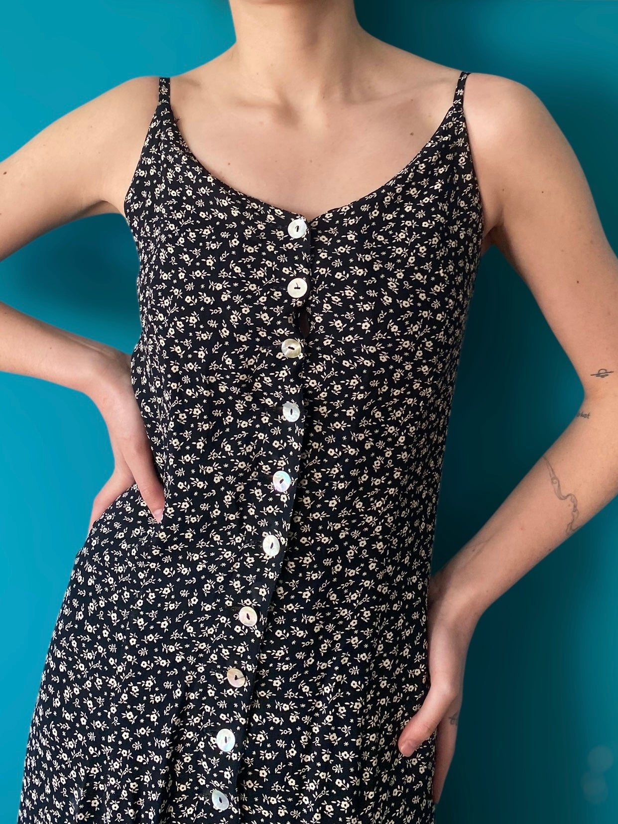 Front button up cottage dress