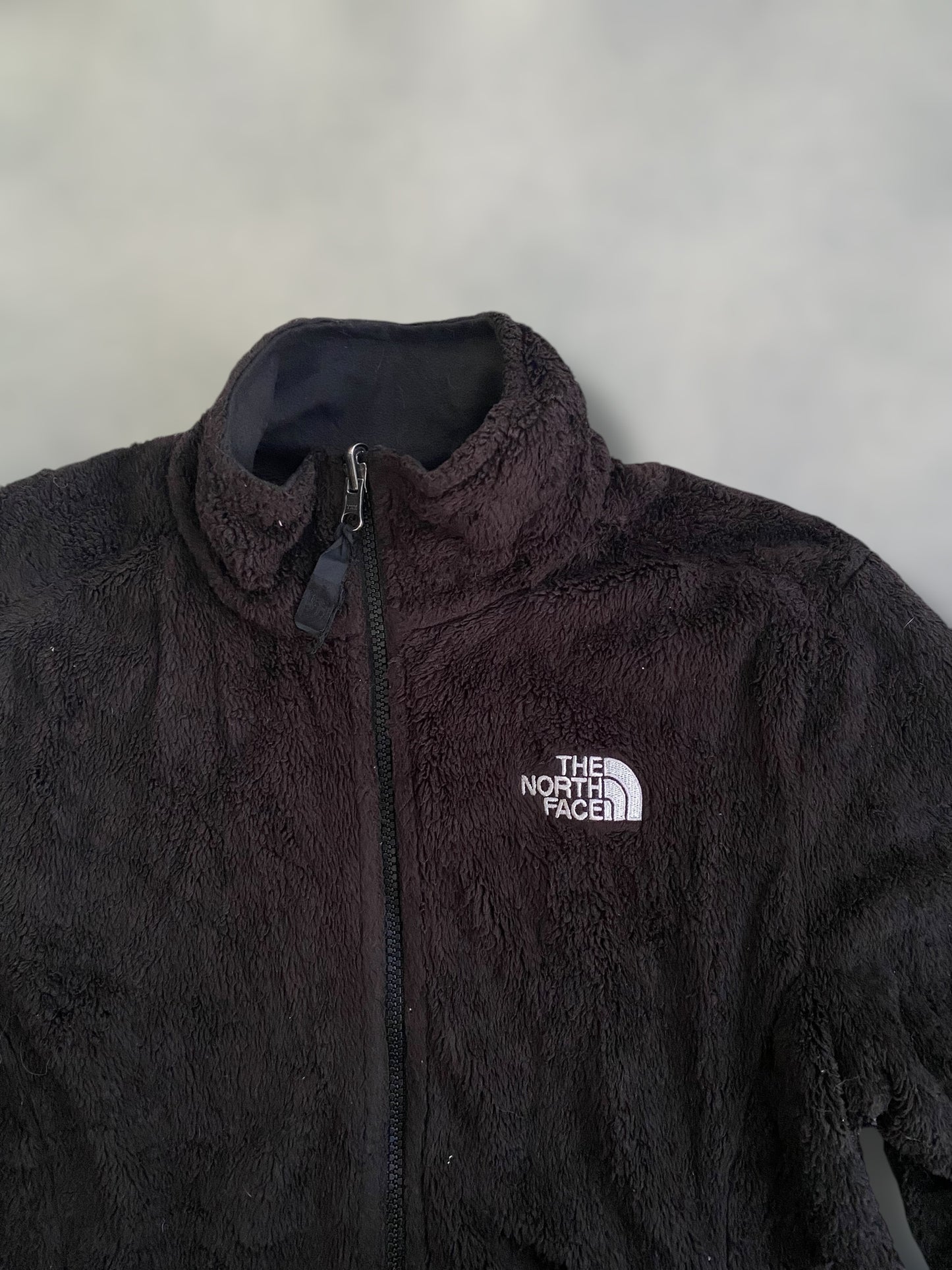 The north face furry black fleece