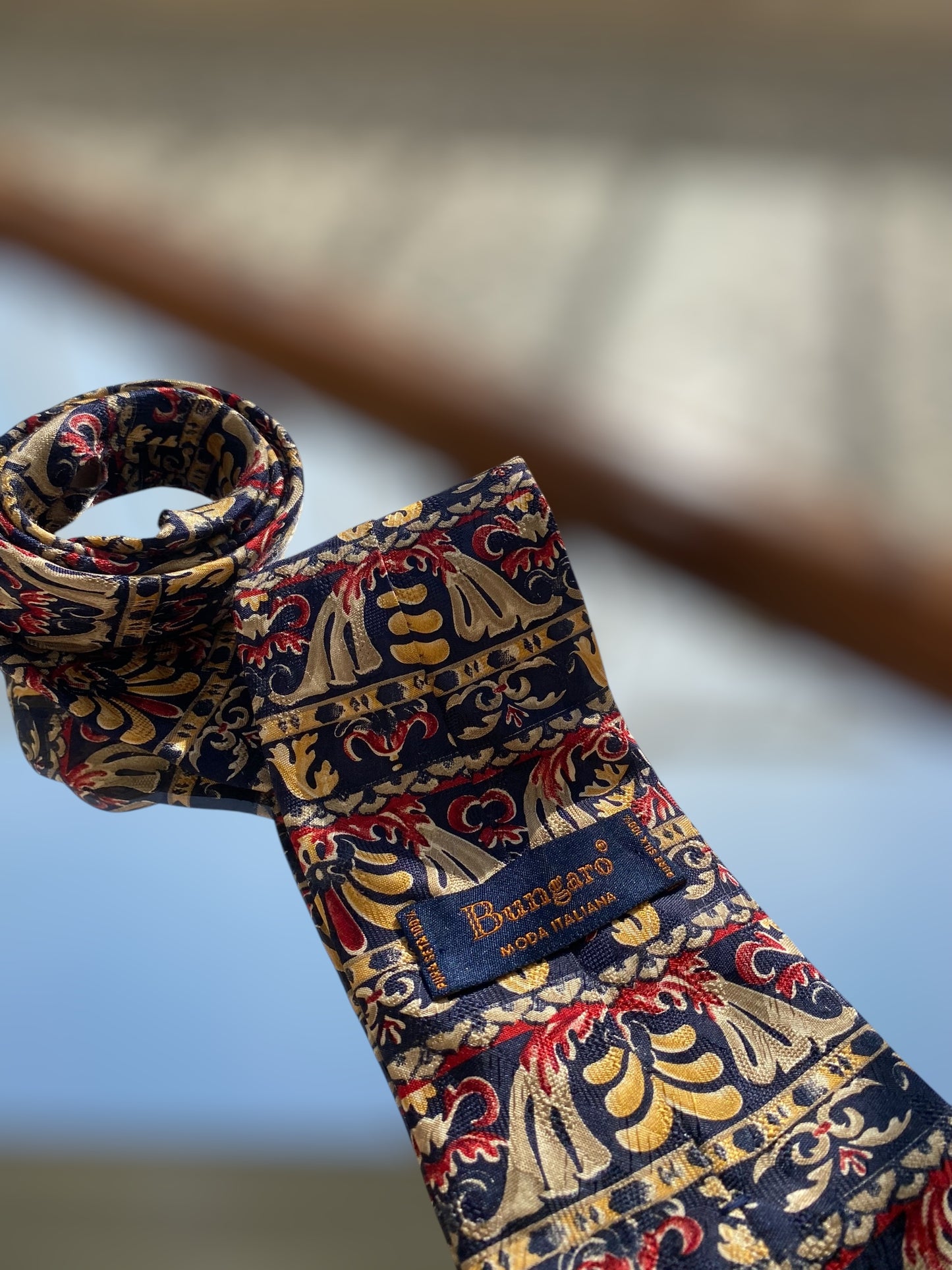 Vintage silk baroque tie